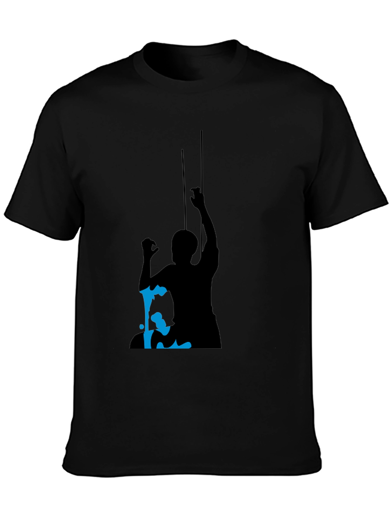 Silhouette Climber Graphic Tee - Black Cotton Blend