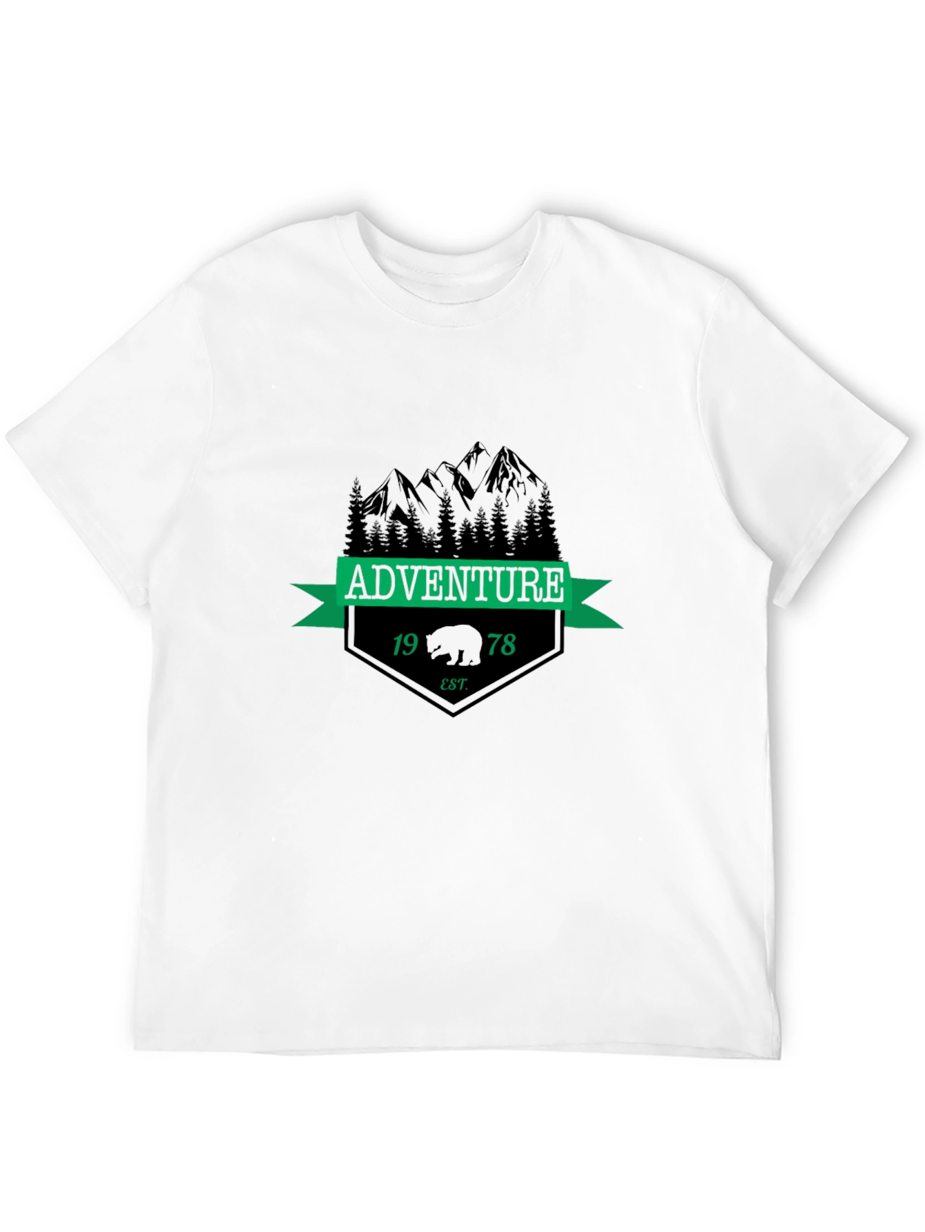 Adventure Bear Graphic Tee - Black