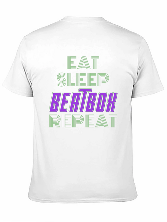 Eat Sleep Beatbox Repeat Black T-Shirt