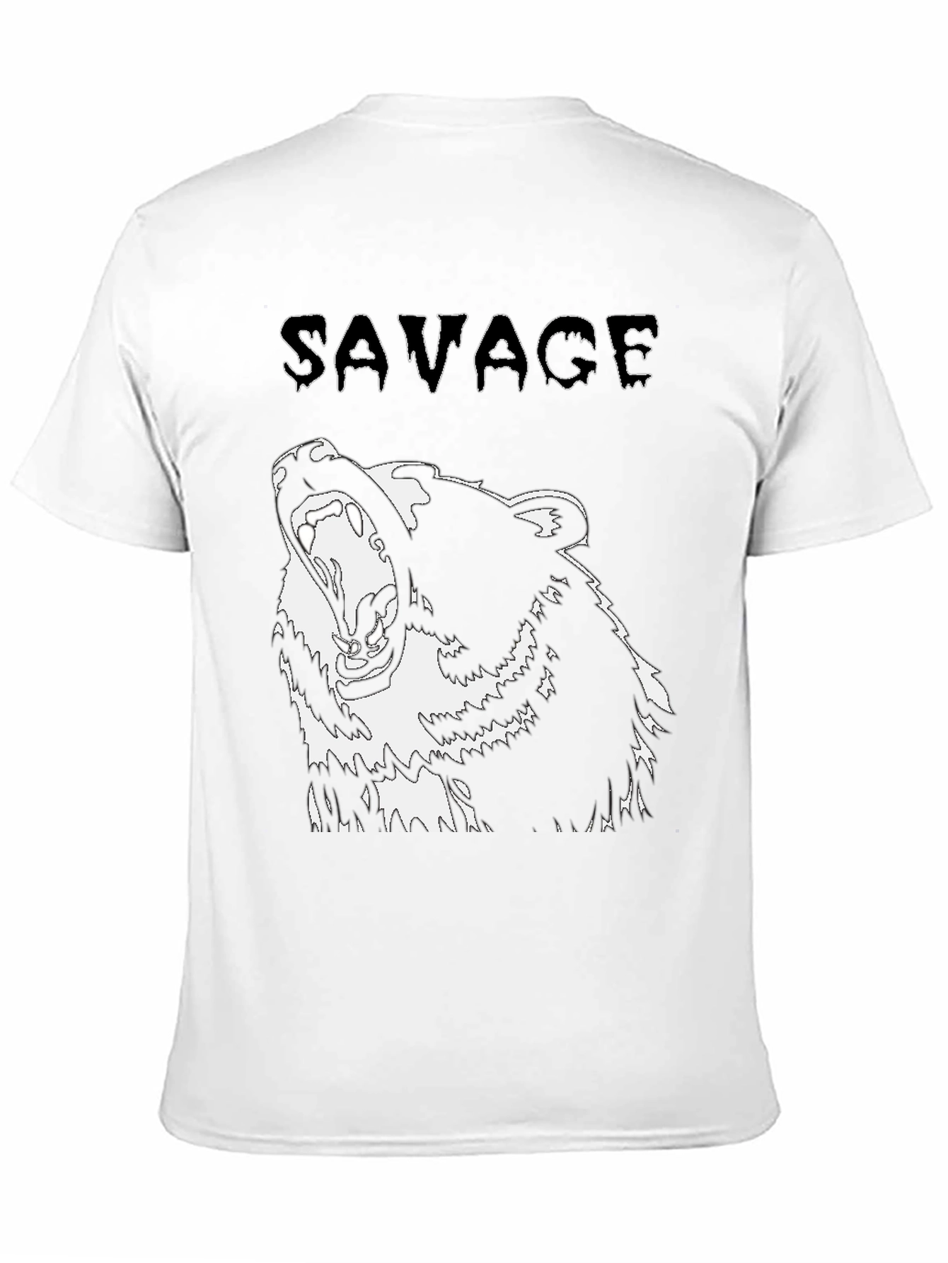 Savage Bear Graphic Black T-Shirt