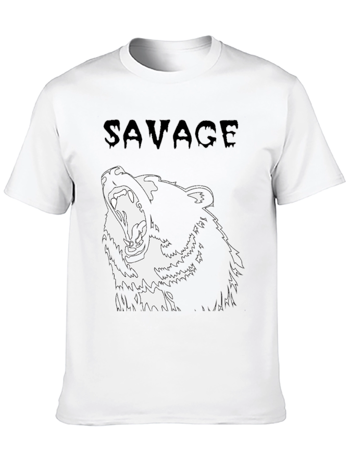 Savage Bear Graphic Black T-Shirt