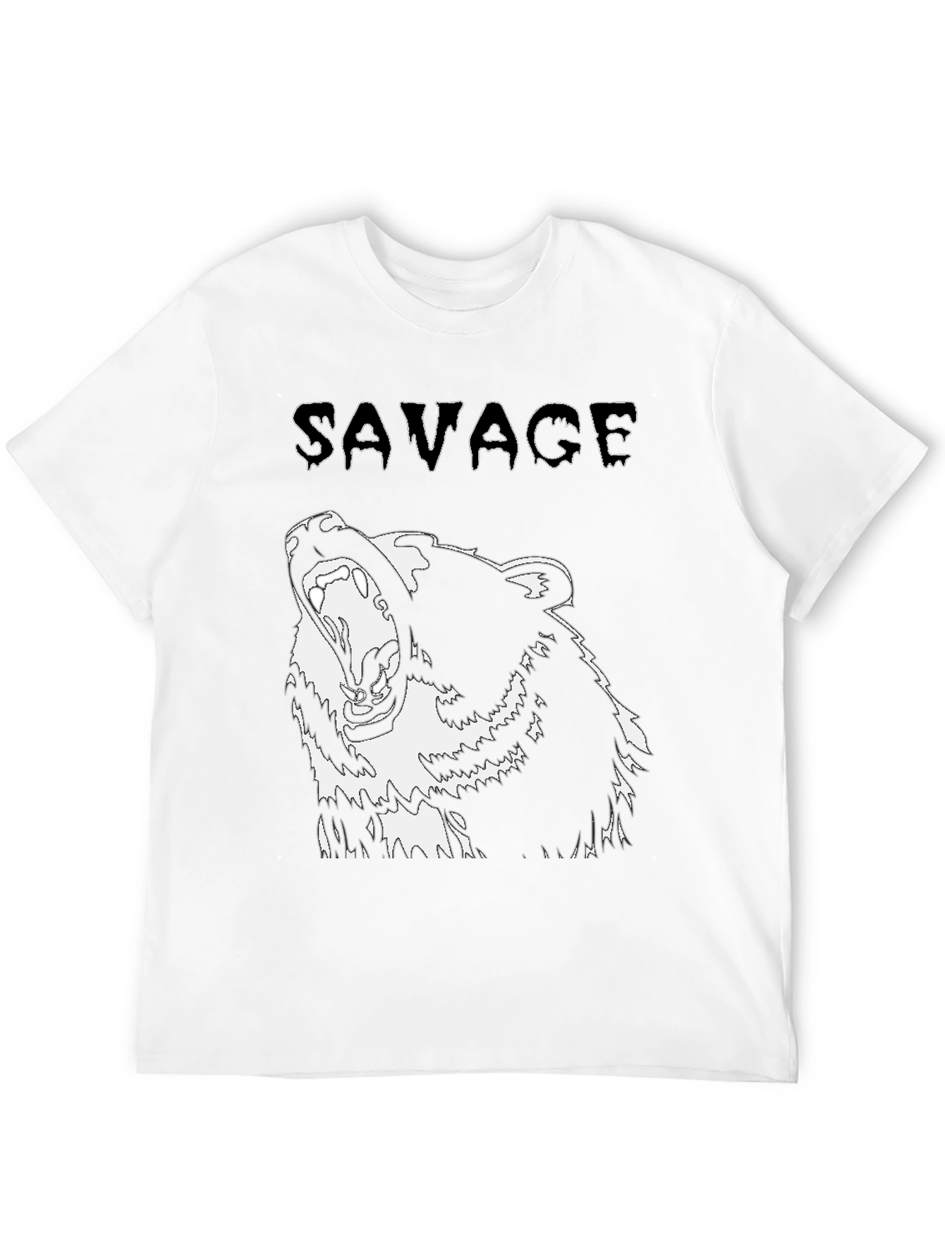 Savage Bear Graphic Black T-Shirt