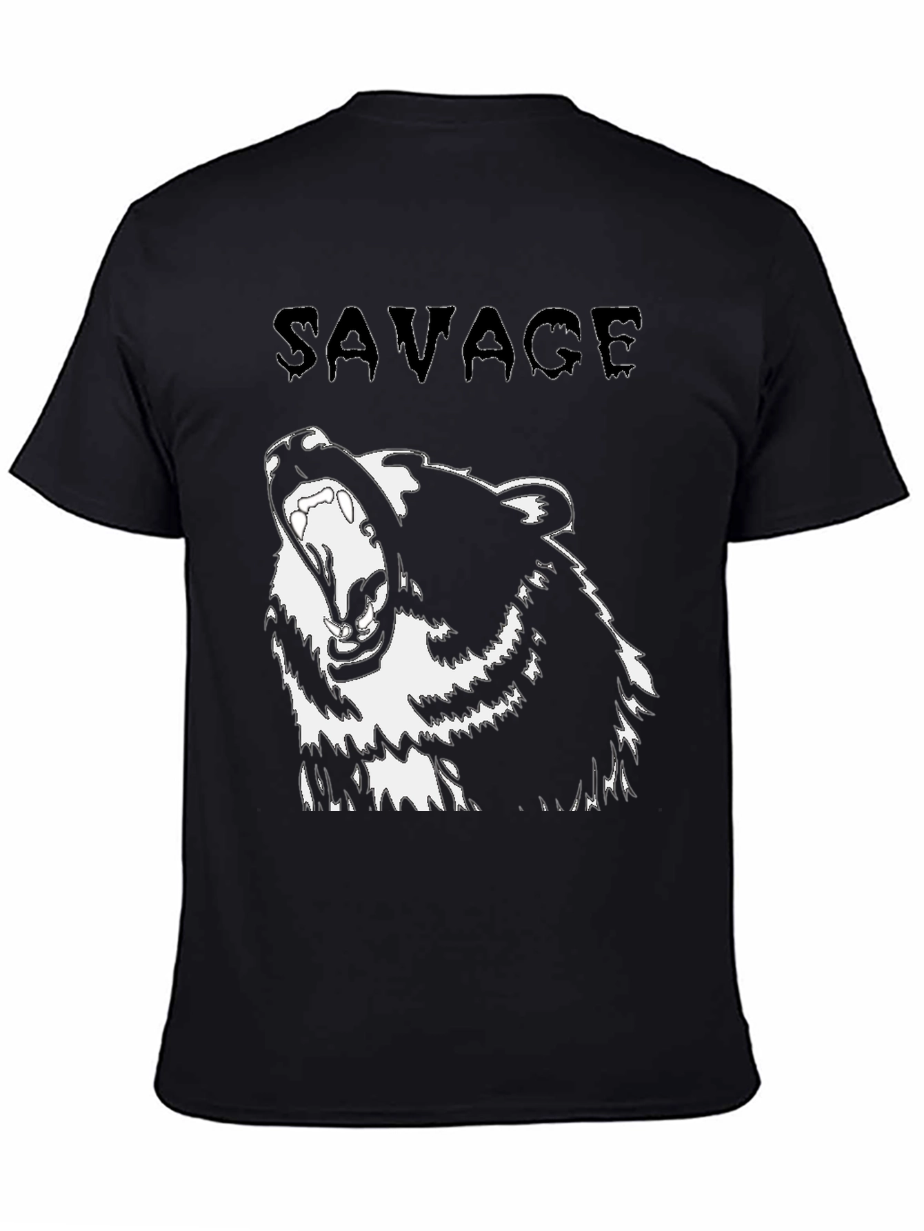Savage Bear Graphic Black T-Shirt