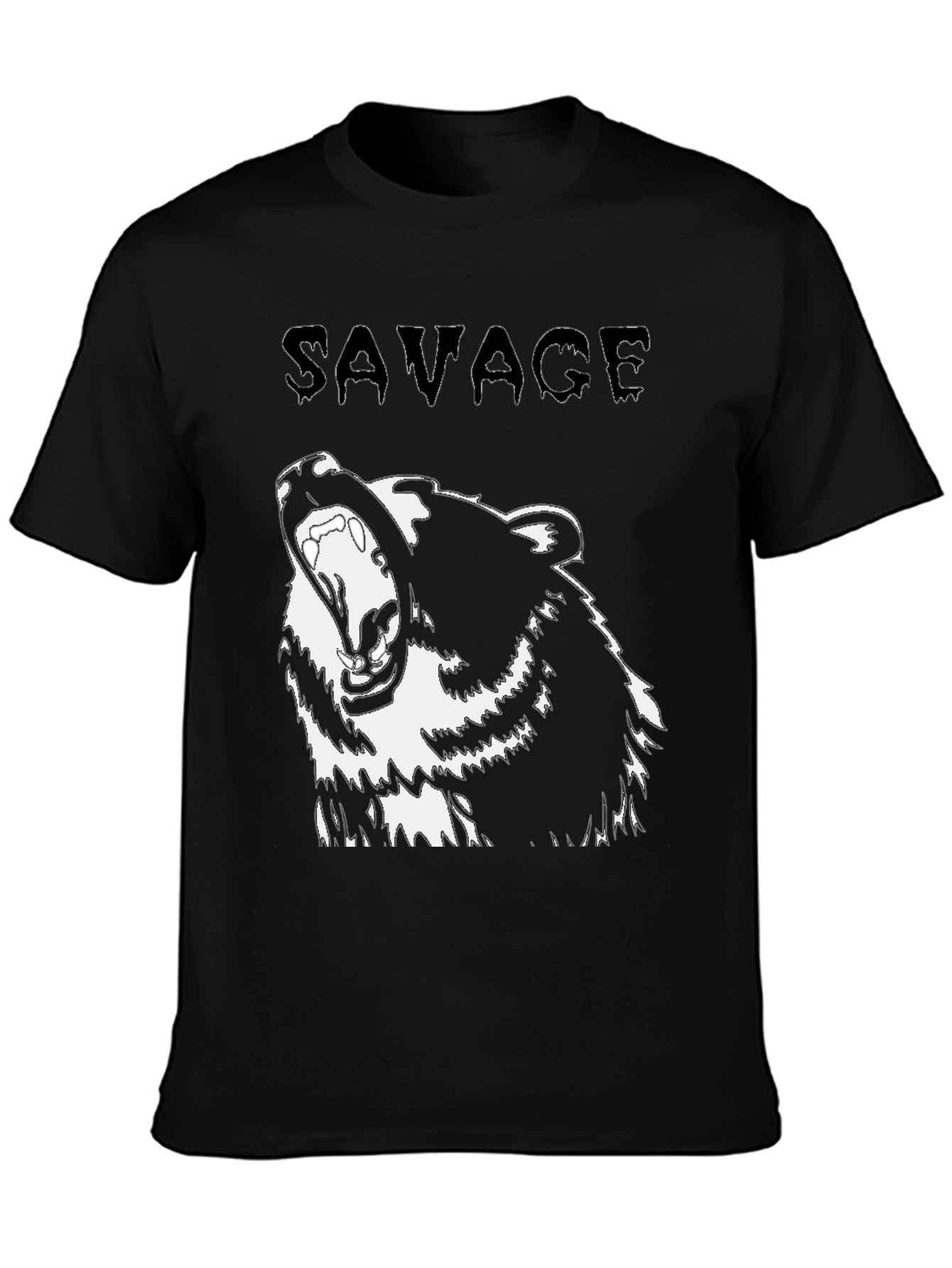 Savage Bear Graphic Black T-Shirt