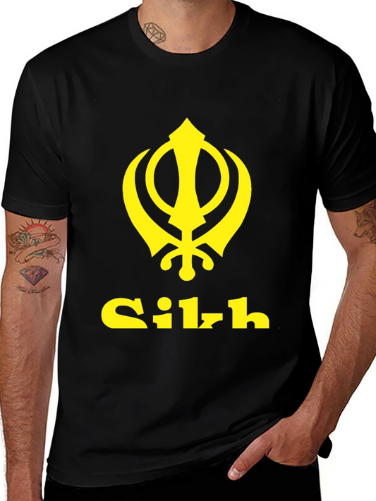 Sikh Khanda Symbol Black T-Shirt