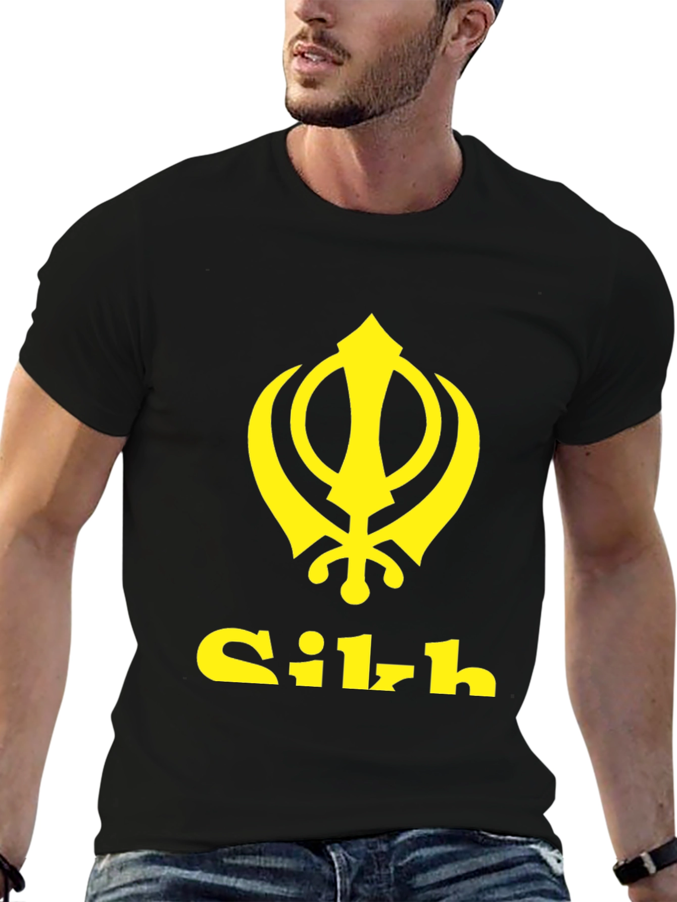 Sikh Khanda Symbol Black T-Shirt
