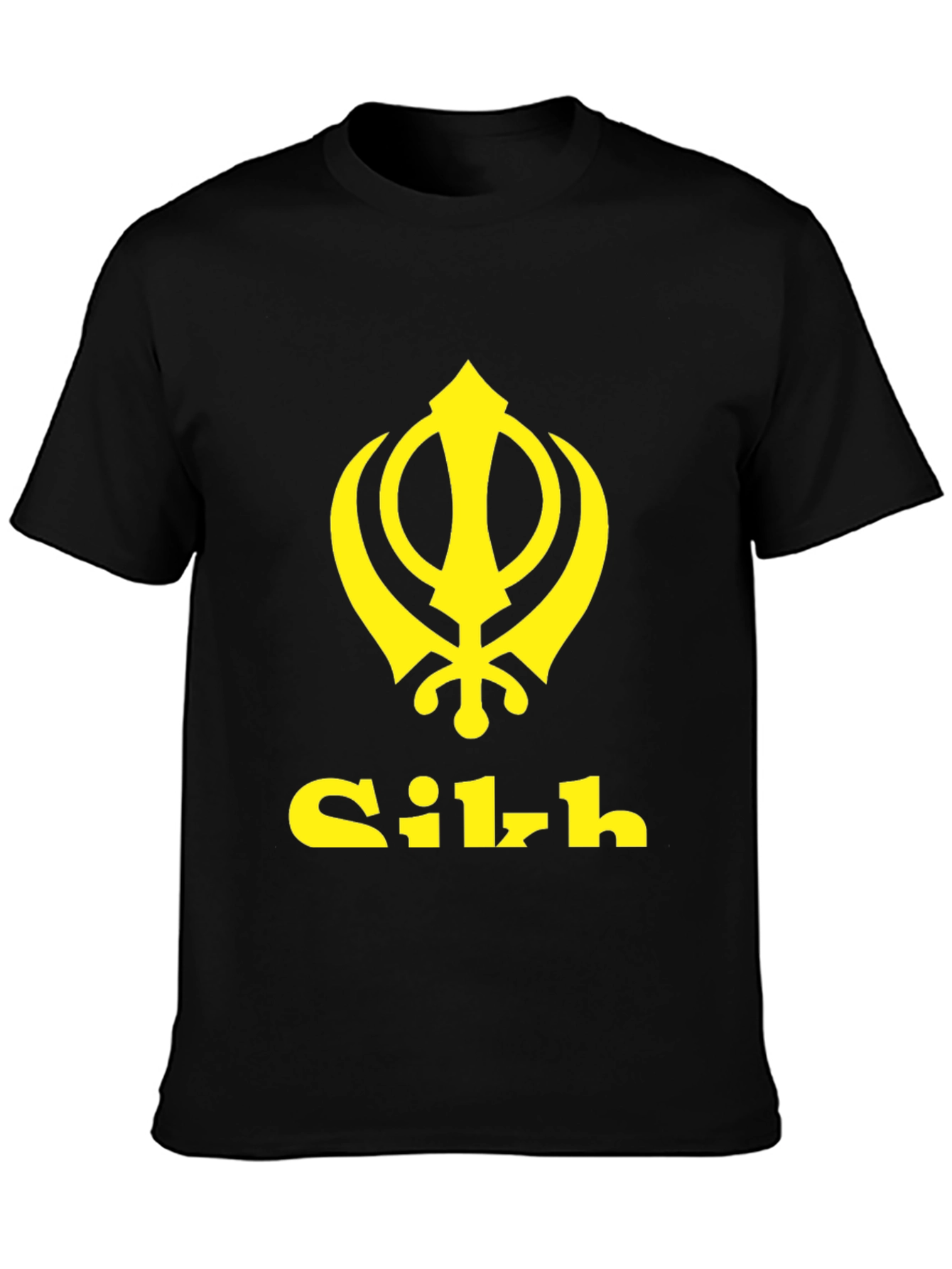 Sikh Khanda Symbol Black T-Shirt