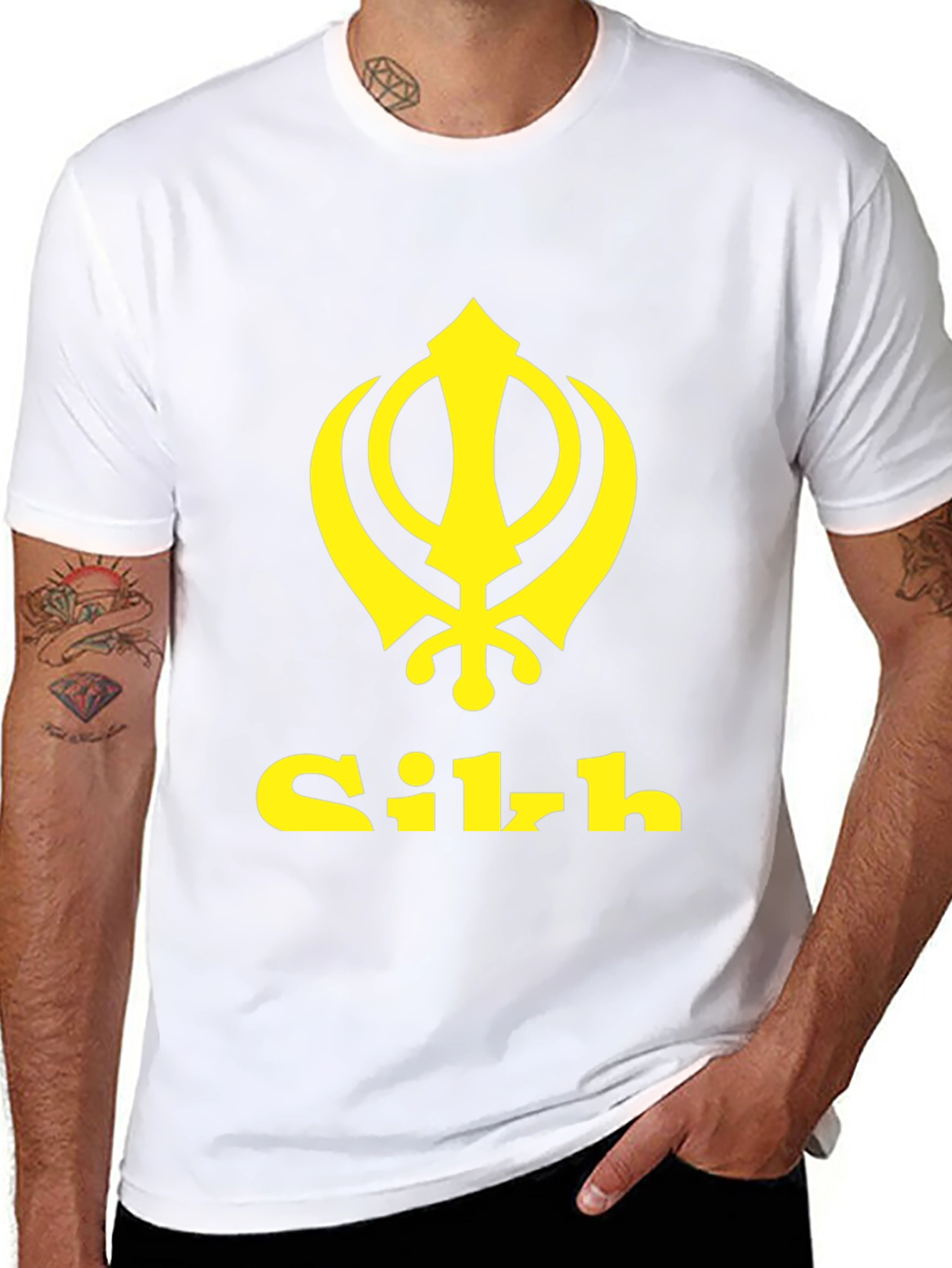 Sikh Khanda Symbol Black T-Shirt