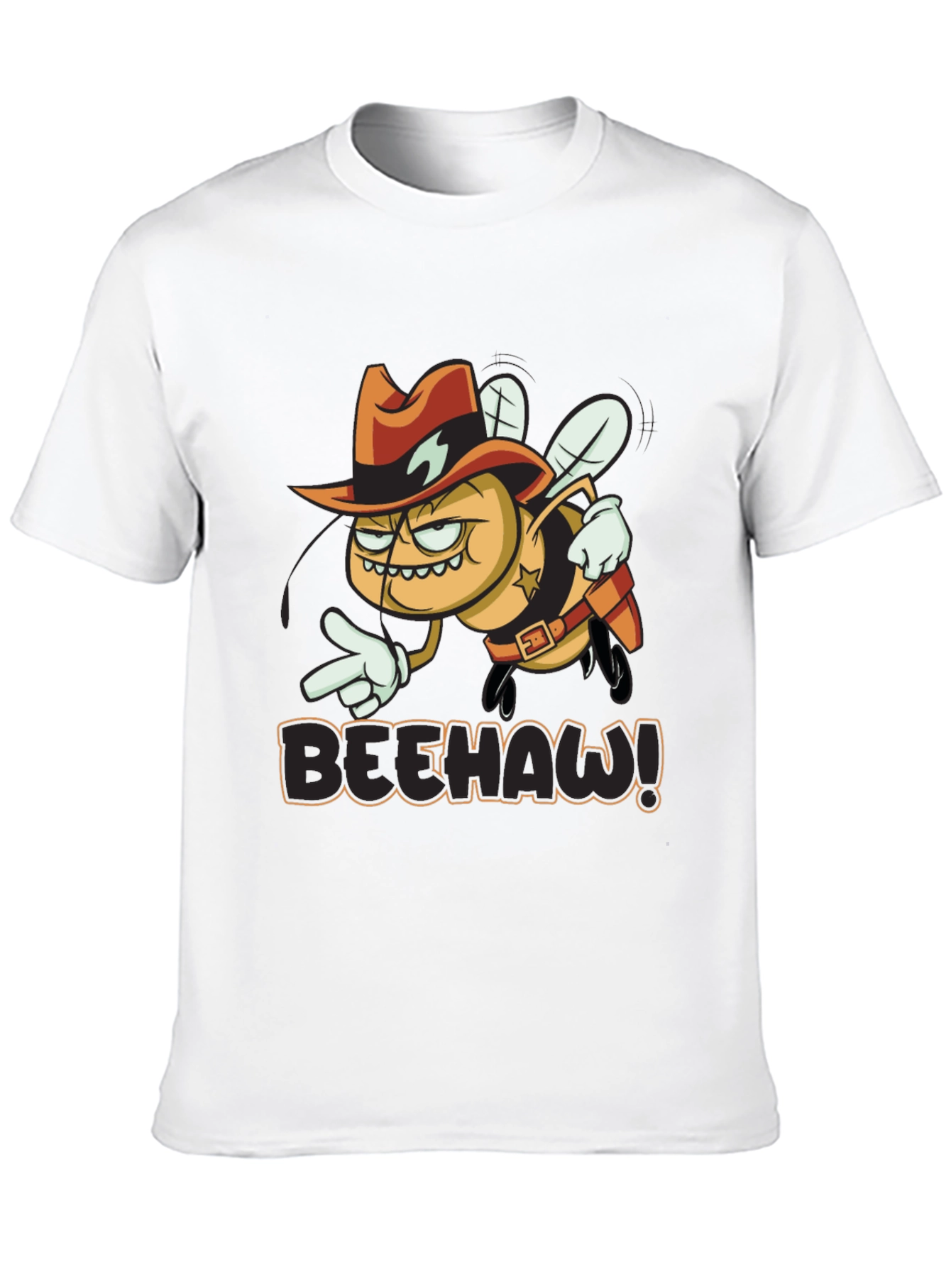 Beehaw Graphic T-Shirt - Western Sheriff Bee Design