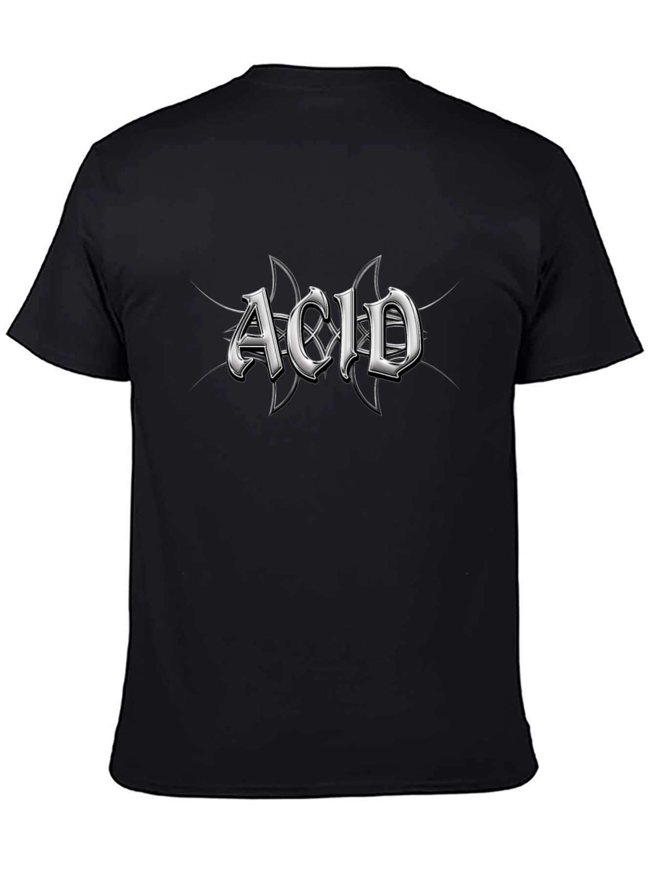 Acid Graphic Print Black T-Shirt