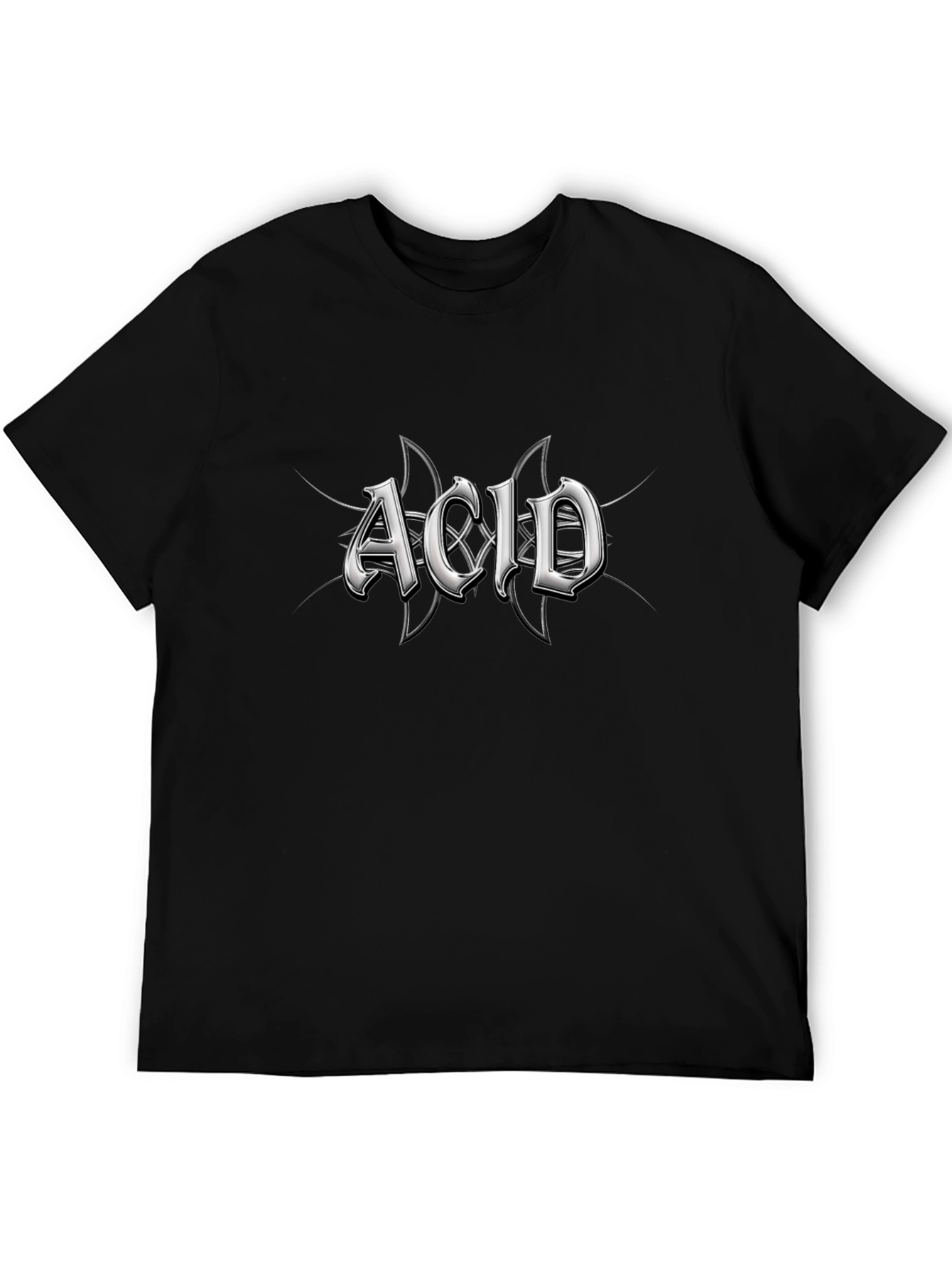 Acid Graphic Print Black T-Shirt