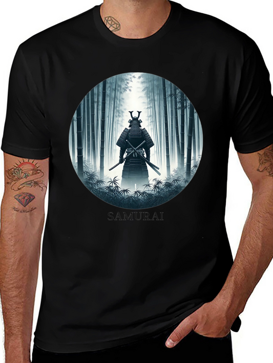 Samurai in Bamboo Forest T-Shirt