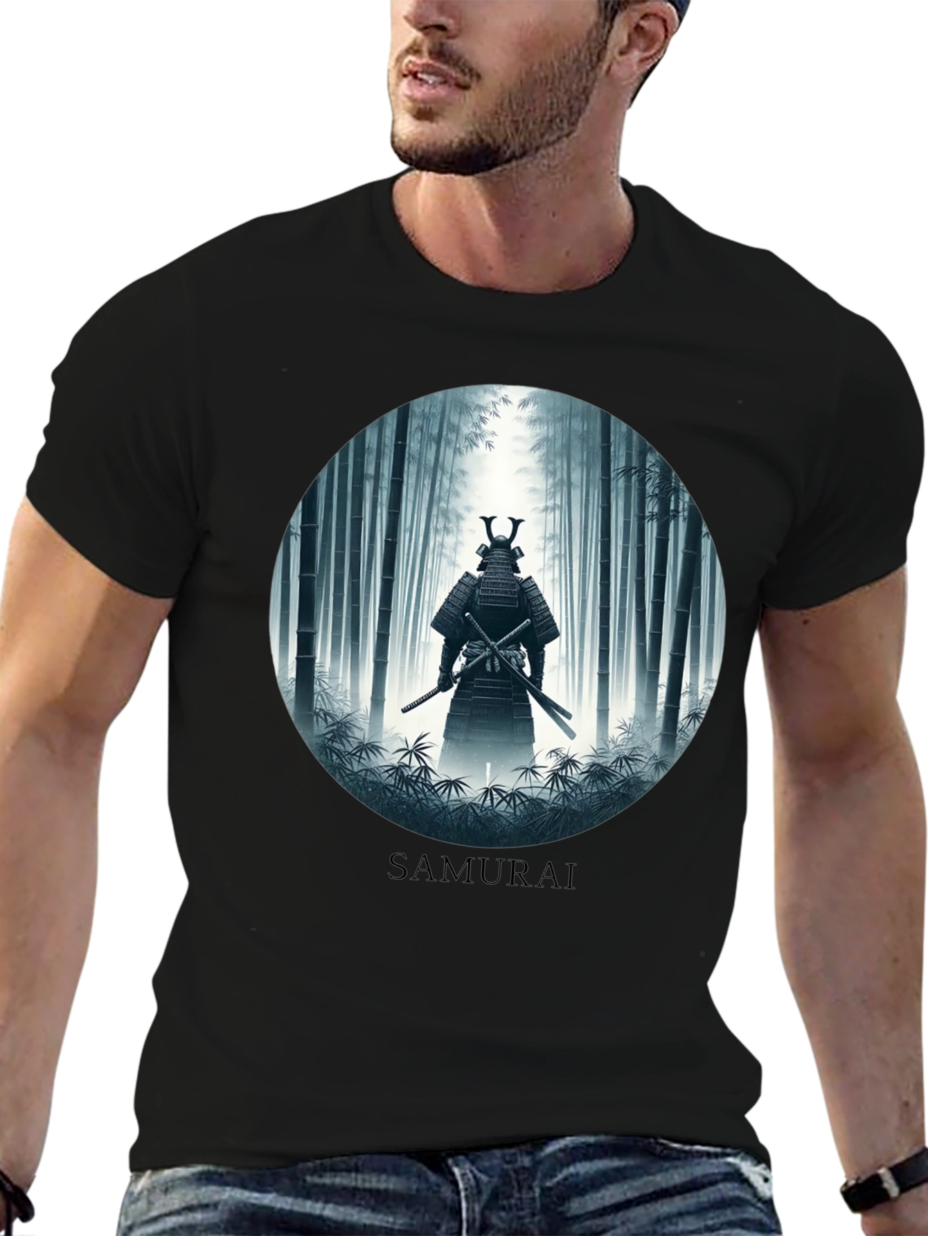 Samurai in Bamboo Forest T-Shirt