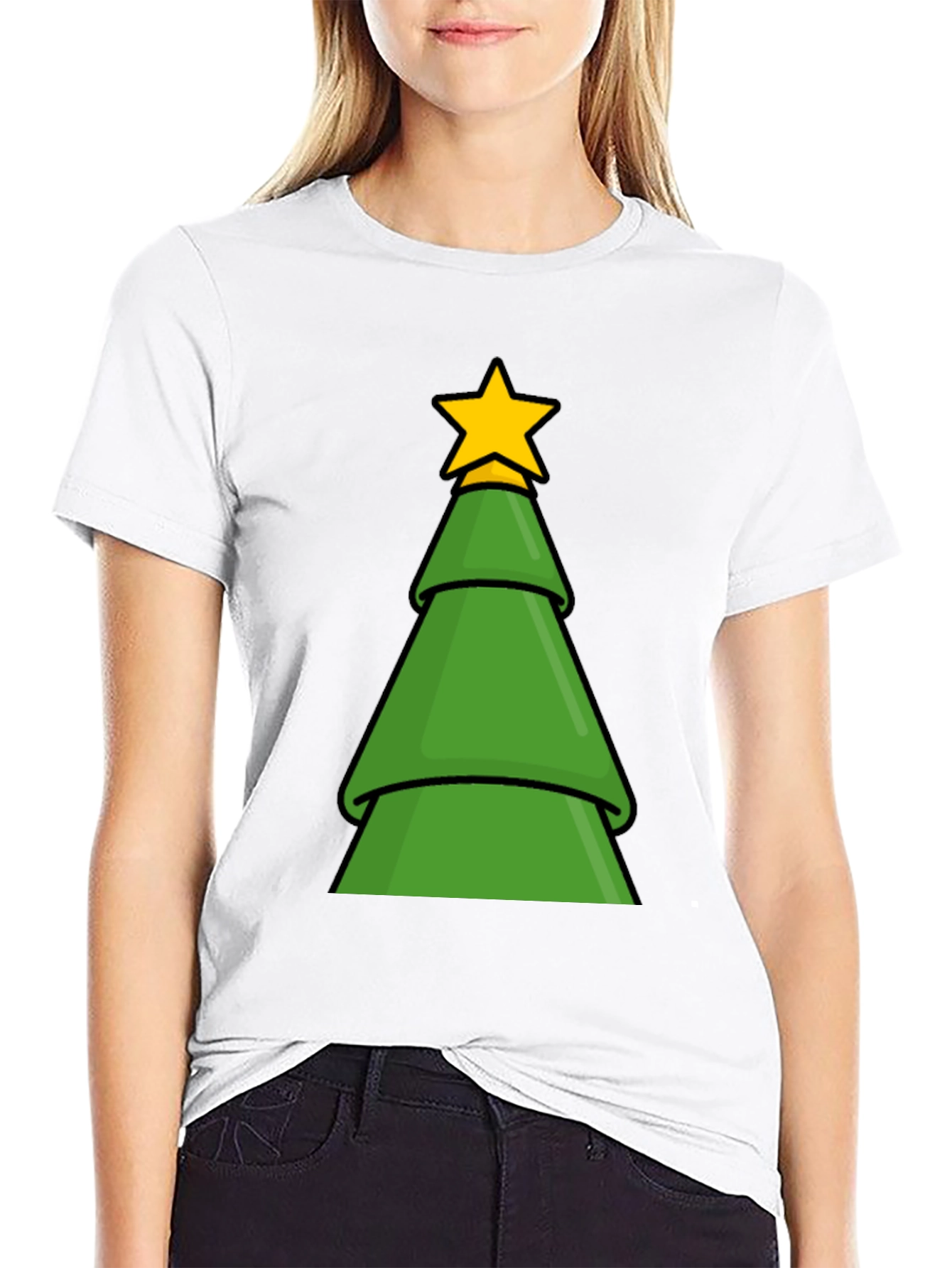 Festive Christmas Tree Graphic T-Shirt
