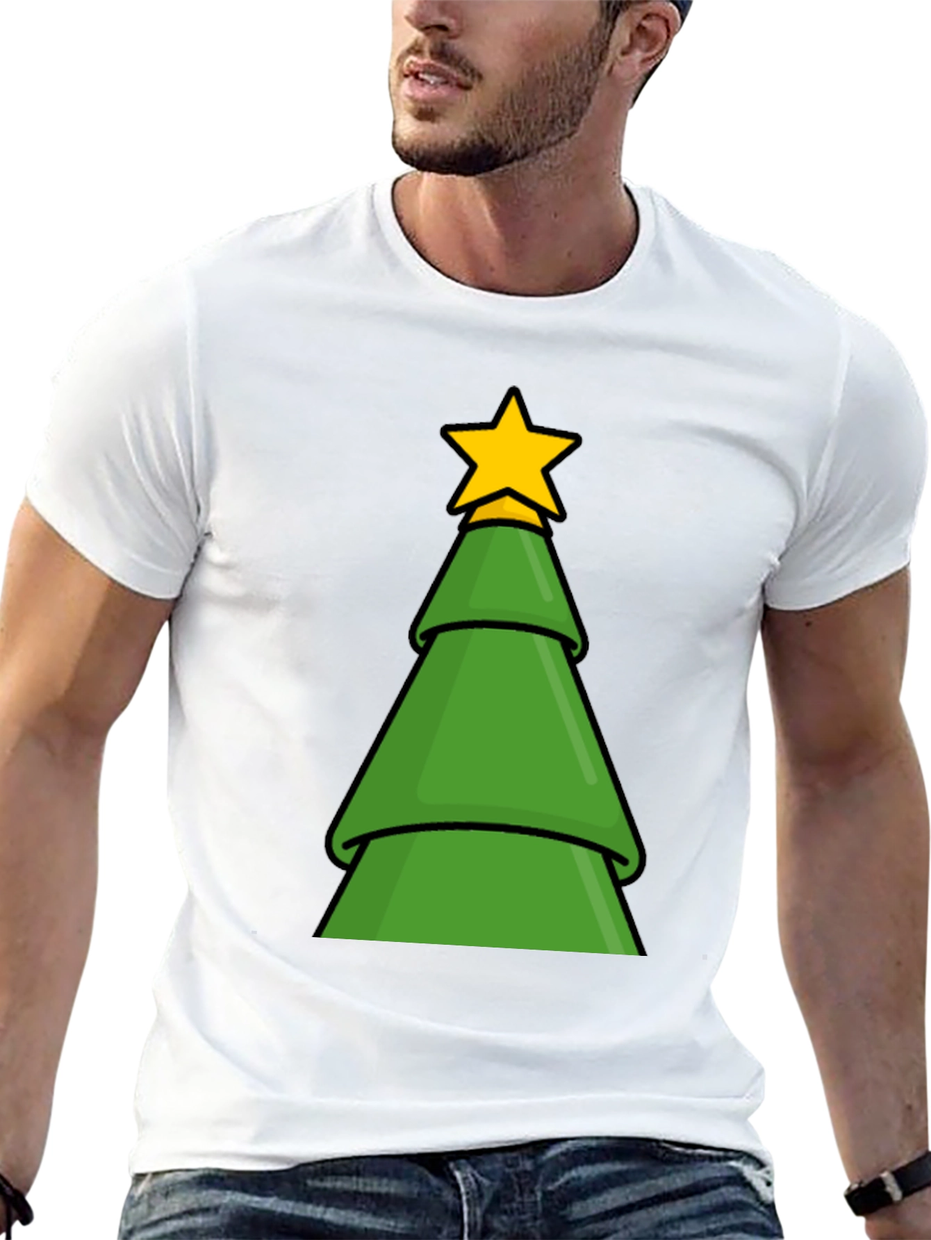 Festive Christmas Tree Graphic T-Shirt