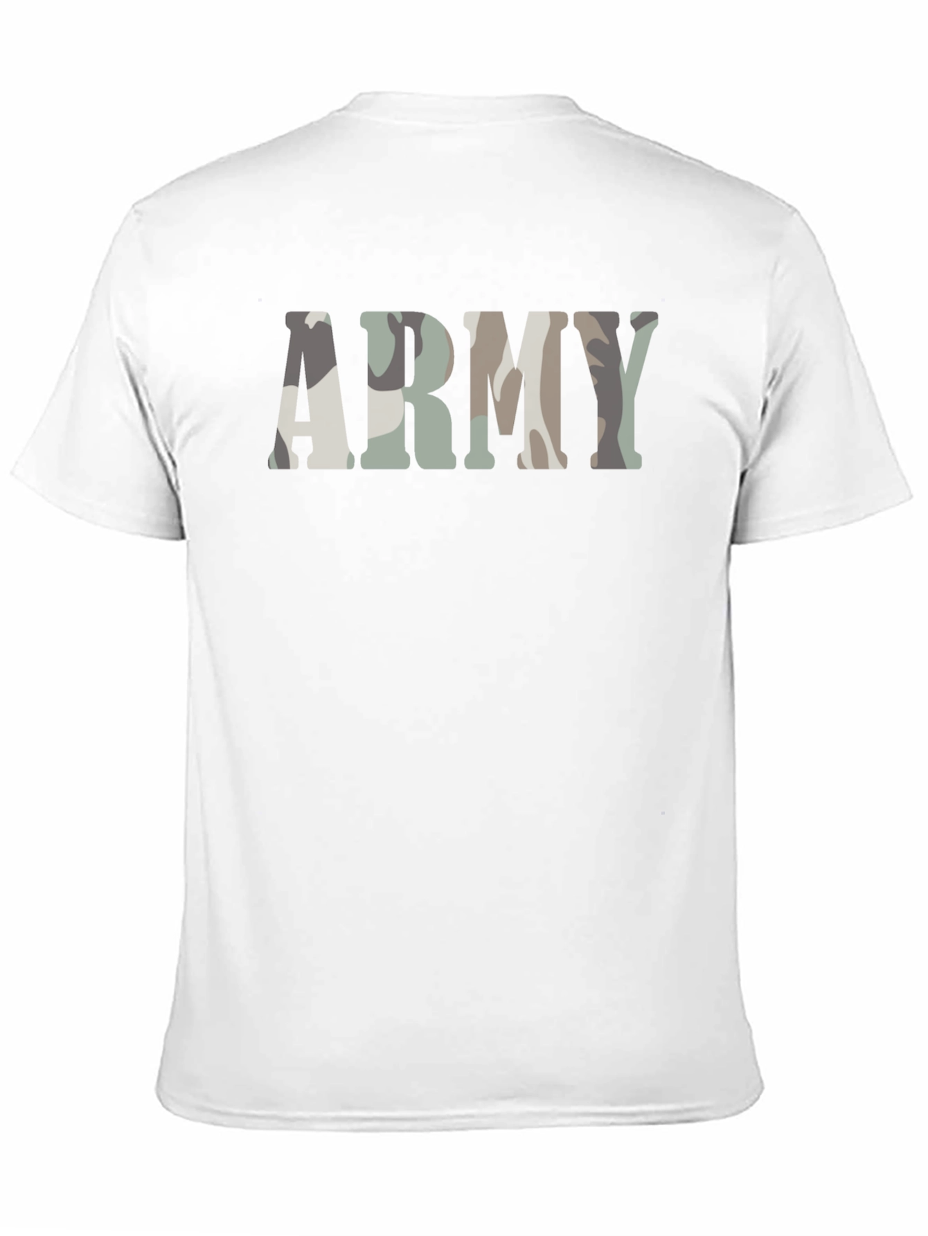Army Camo Print Mens Black T-Shirt