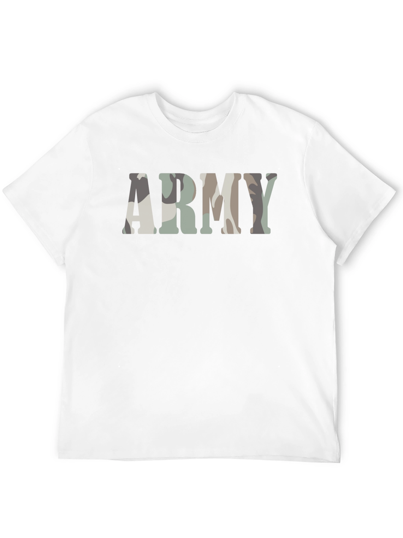 Army Camo Print Mens Black T-Shirt