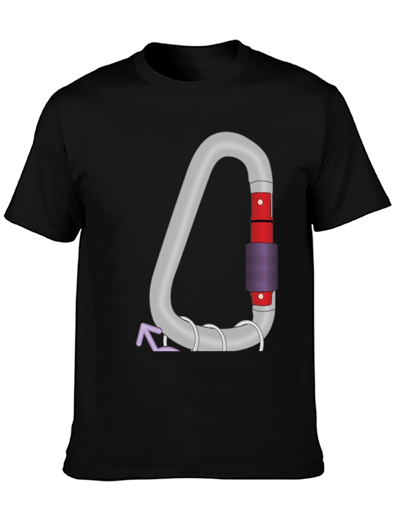 Climbing Carabiner Graphic Tee - Black