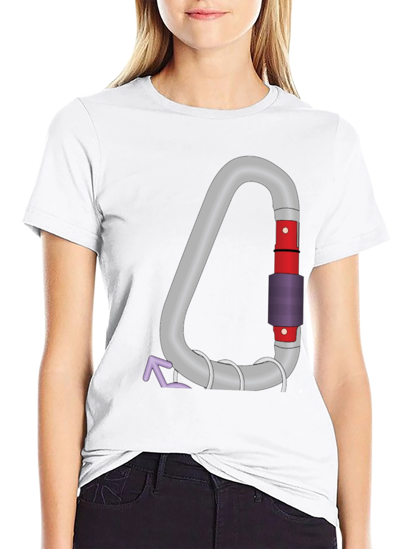 Climbing Carabiner Graphic Tee - Black