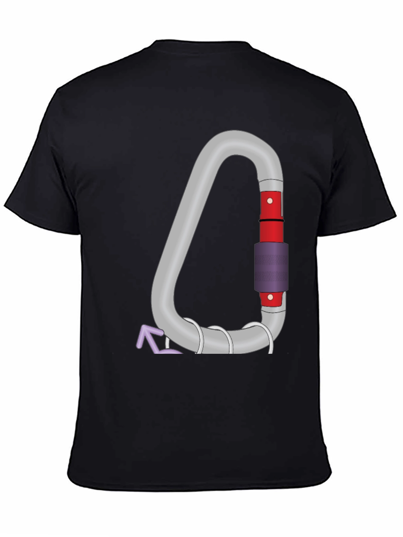Climbing Carabiner Graphic Tee - Black