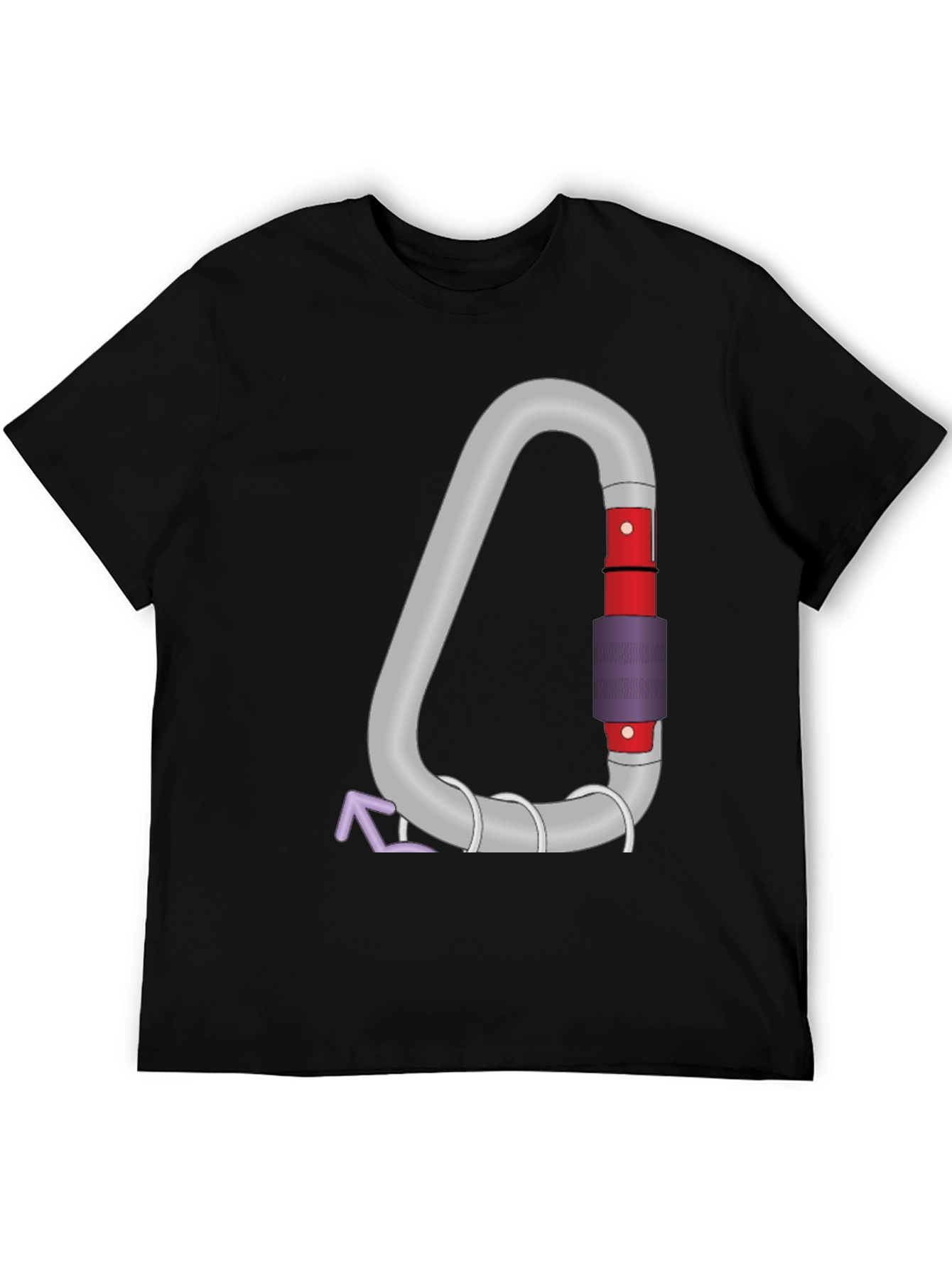 Climbing Carabiner Graphic Tee - Black