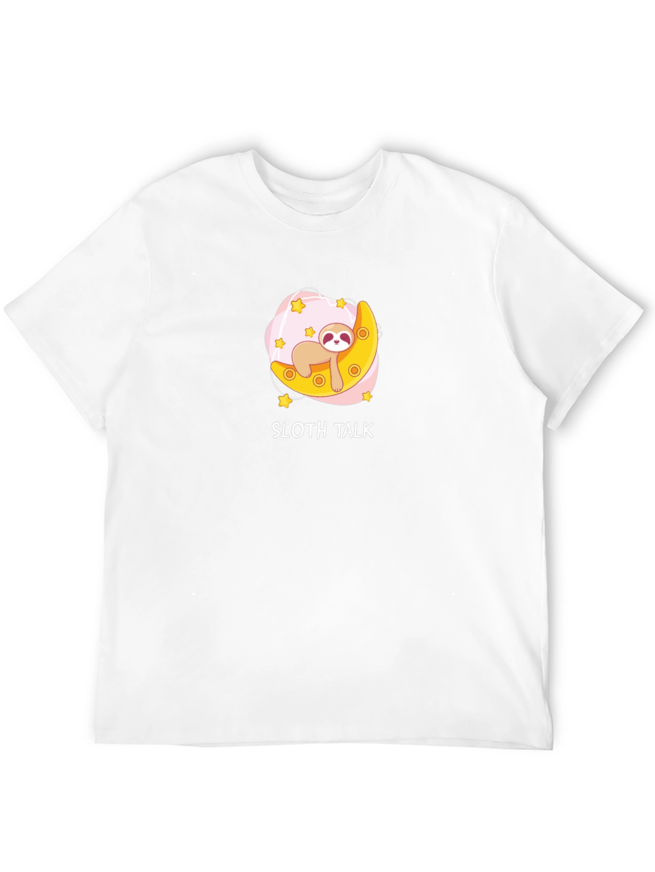 Sloth Talk Black Graphic T-Shirt