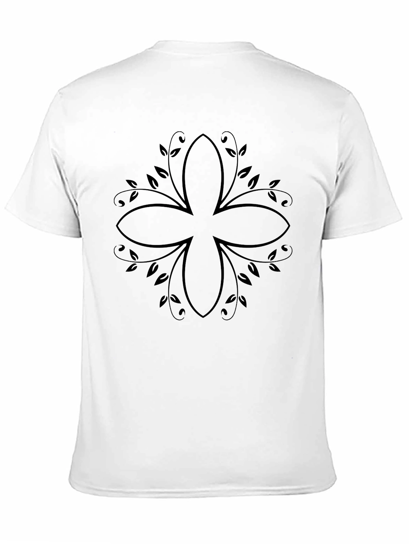 Floral Black Graphic Tee - Modern Style