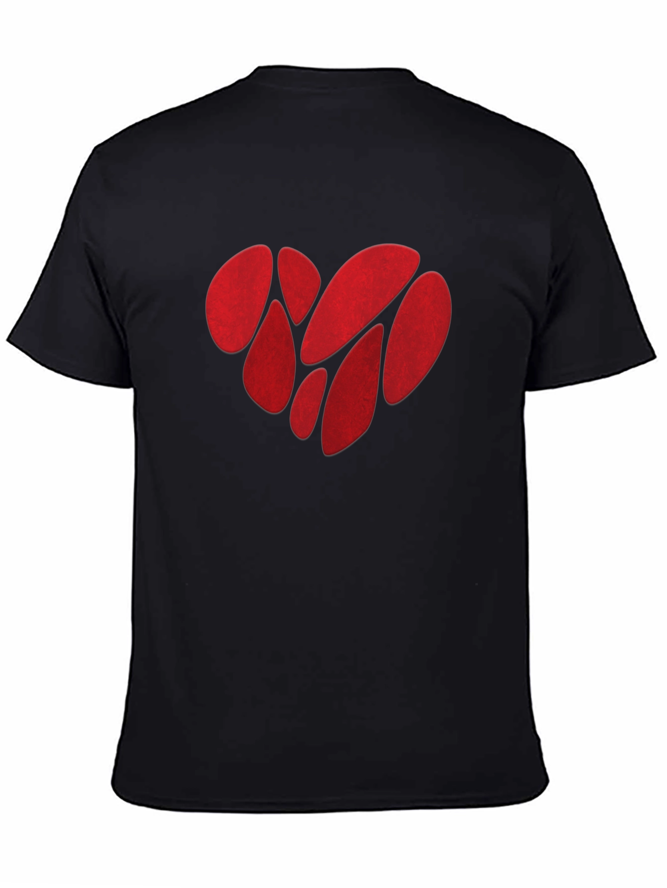 Abstract Heart Graphic Tee - Mens Black T-Shirt