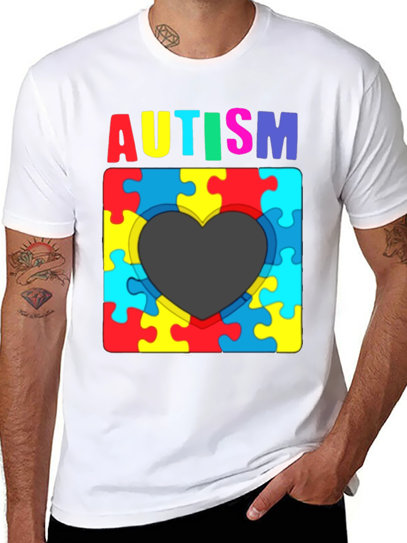 Autism Awareness Puzzle Heart T-Shirt