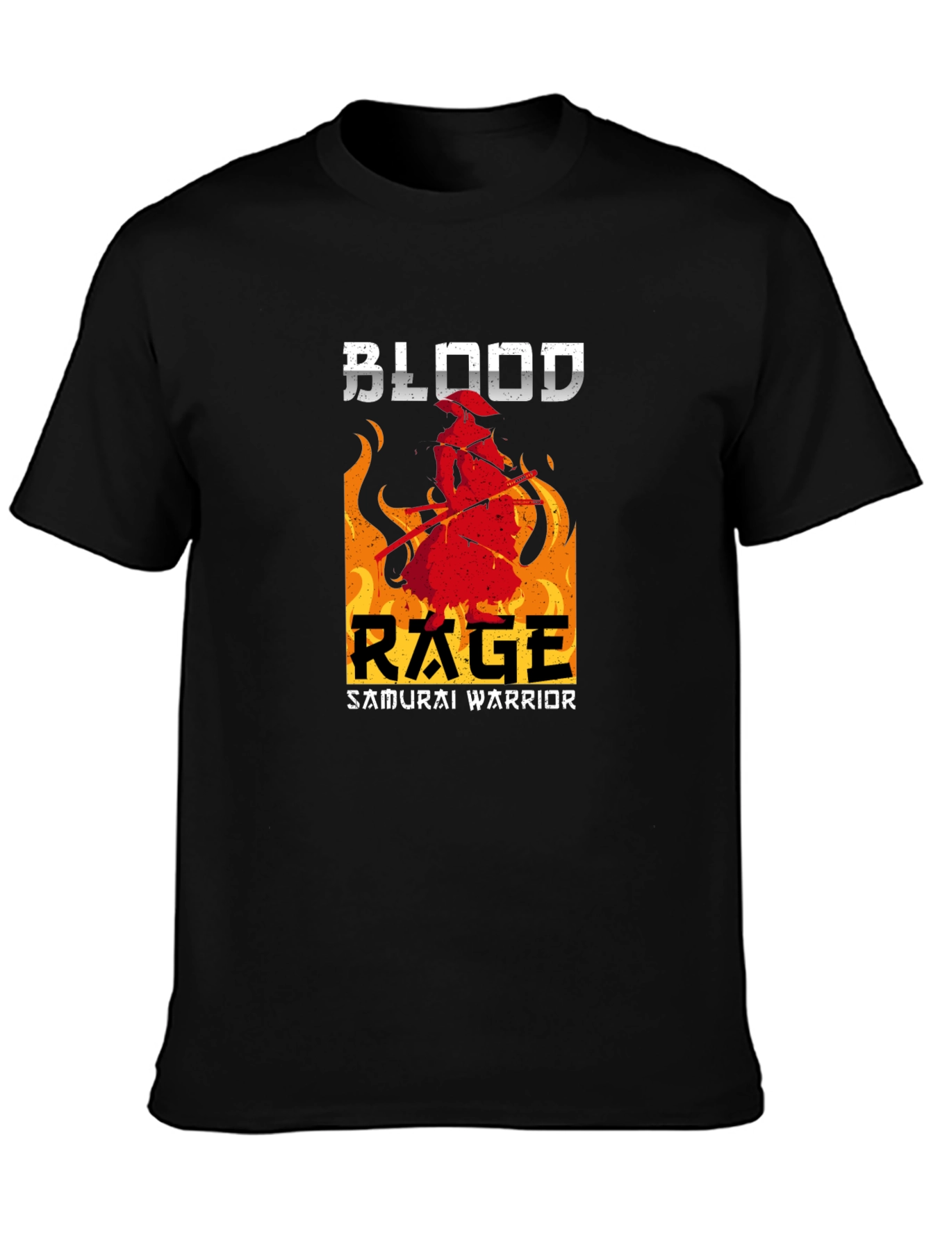Blood Rage Samurai Warrior Graphic Tee