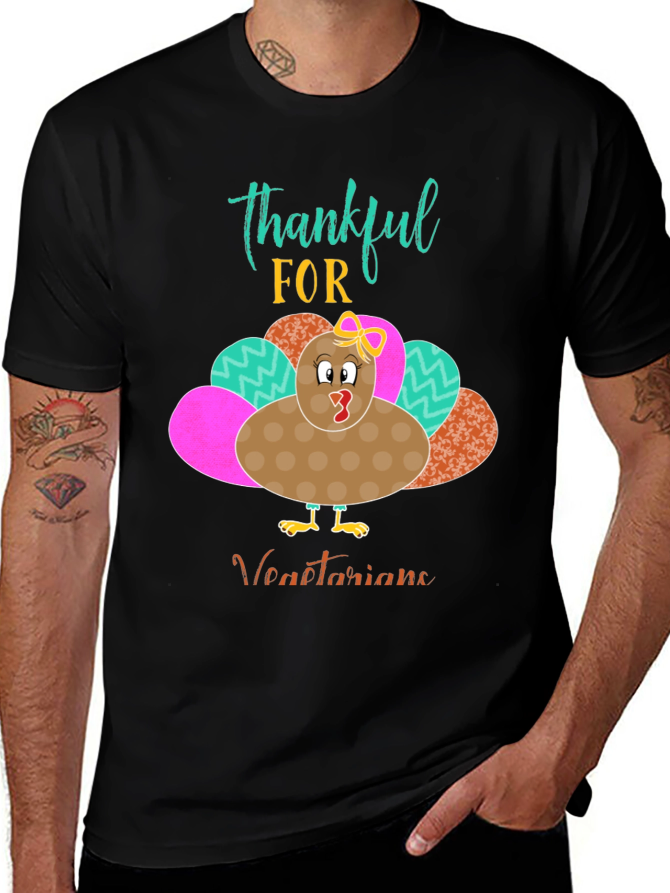 Thankful For Vegetarians Turkey Thanksgiving T-Shirt