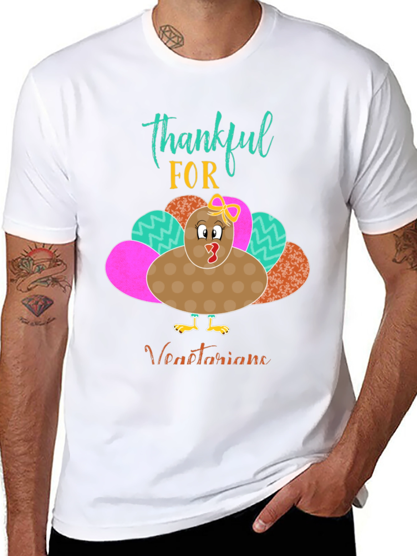 Thankful For Vegetarians Turkey Thanksgiving T-Shirt
