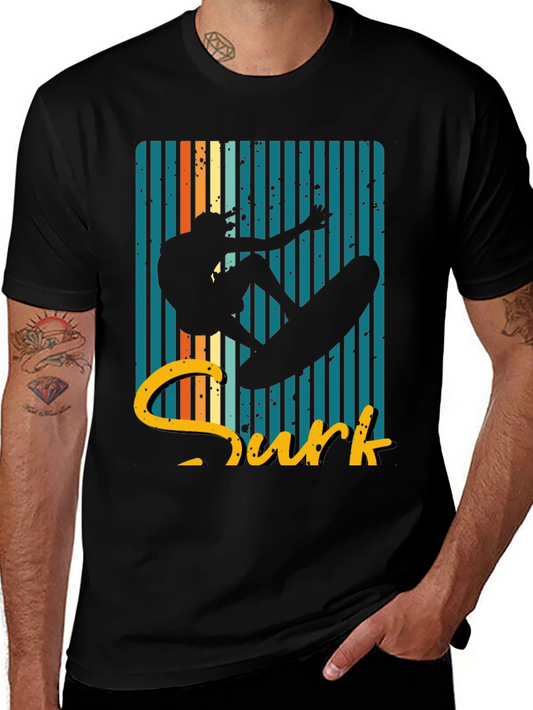 Retro Surf Graphic Tee - Black