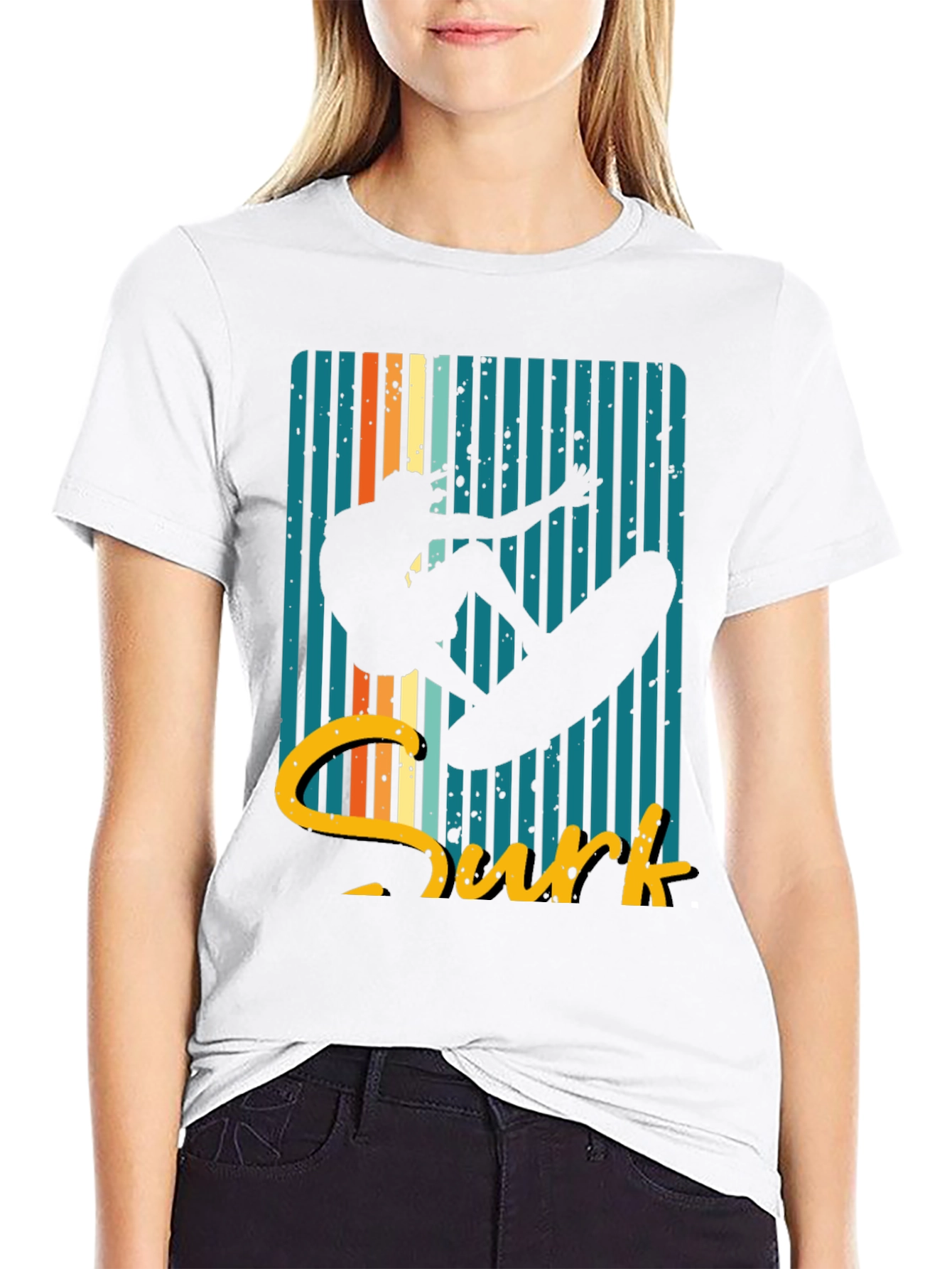 Retro Surf Graphic Tee - Black