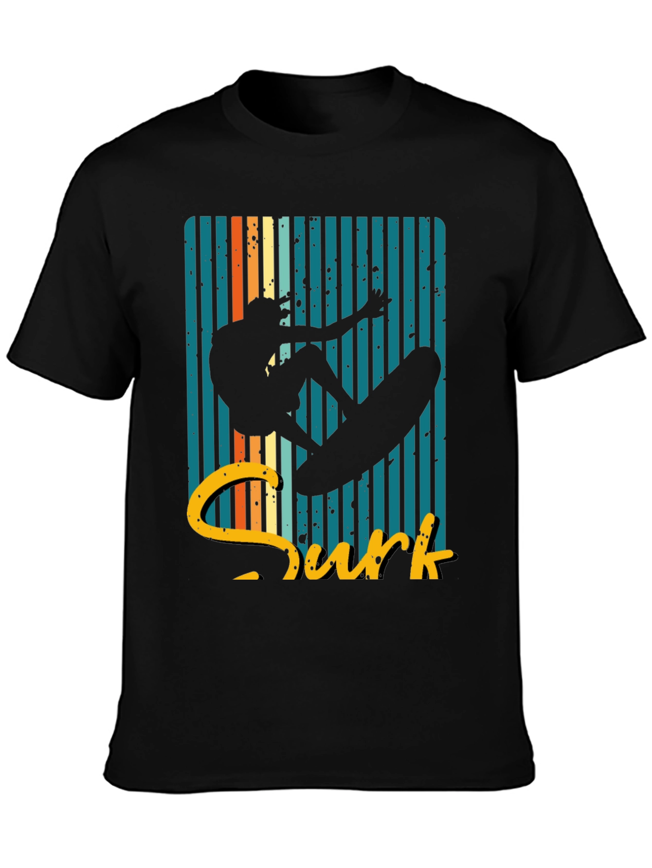 Retro Surf Graphic Tee - Black