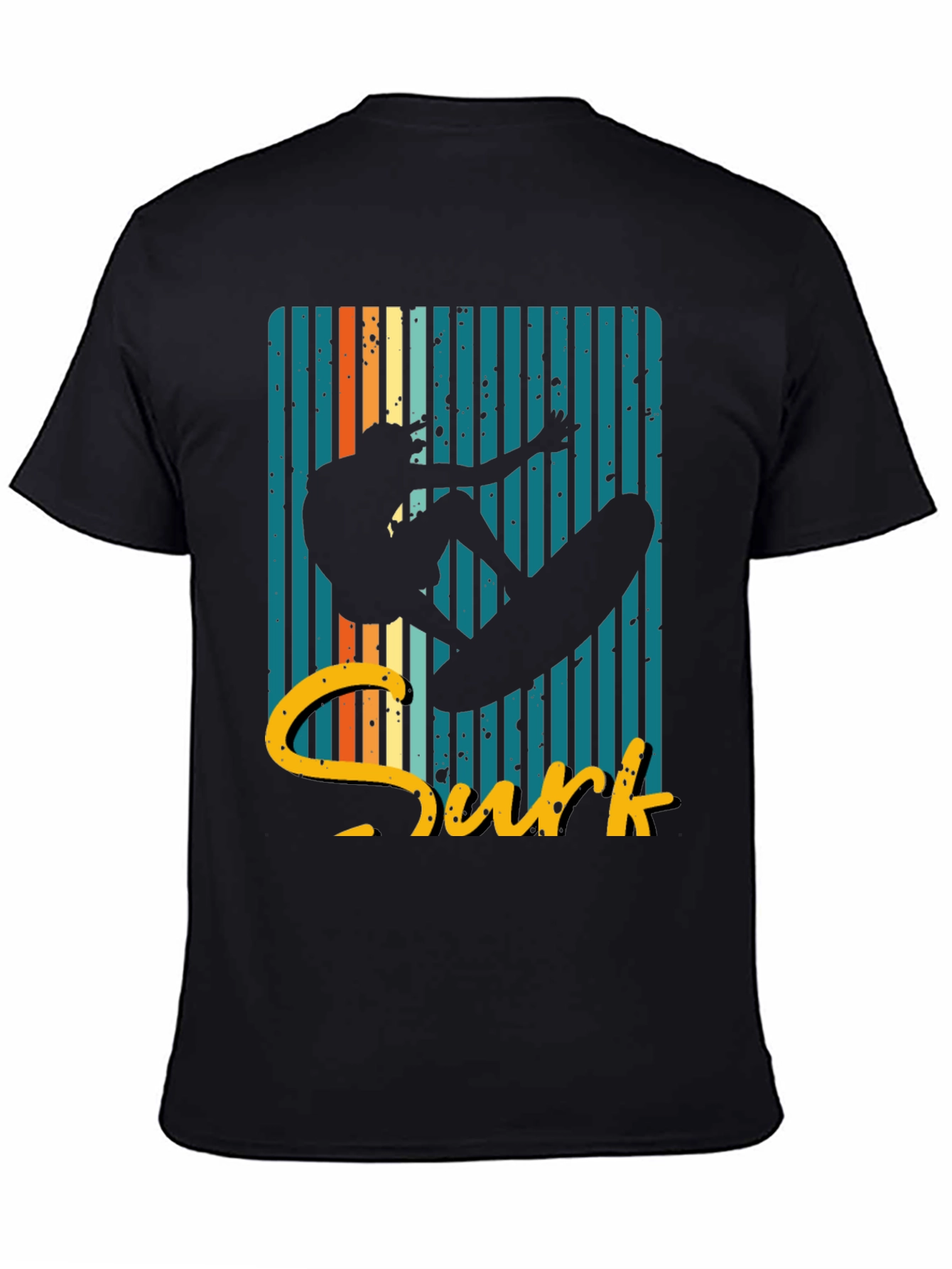 Retro Surf Graphic Tee - Black