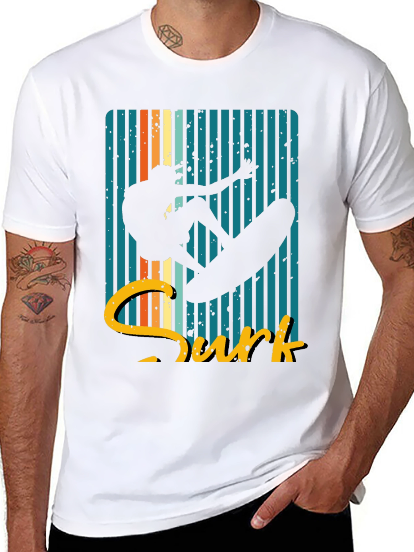Retro Surf Graphic Tee - Black