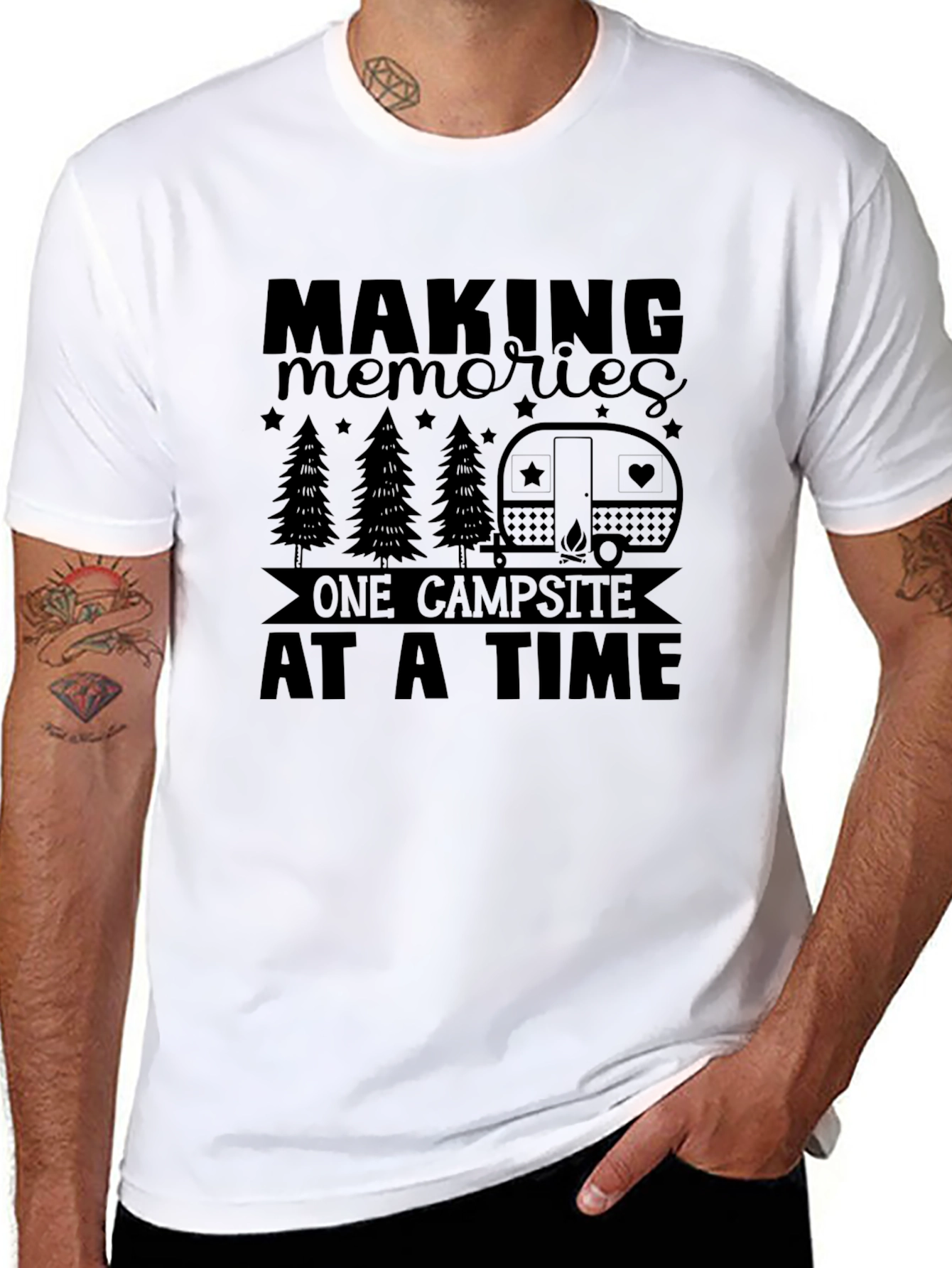 Camping Memories Black Graphic Tee