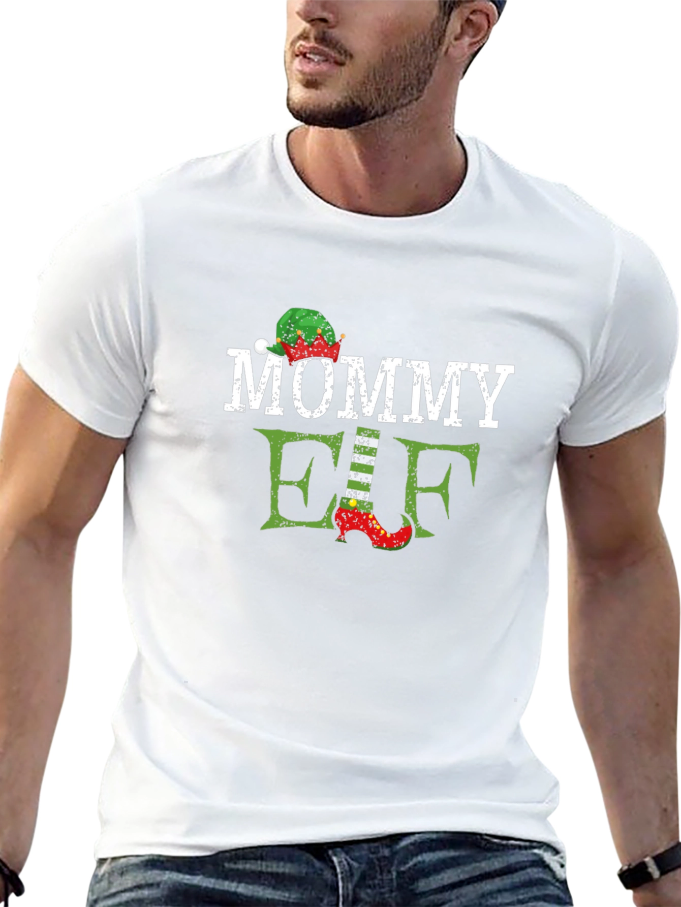 Mommy Elf Christmas Holiday T-Shirt