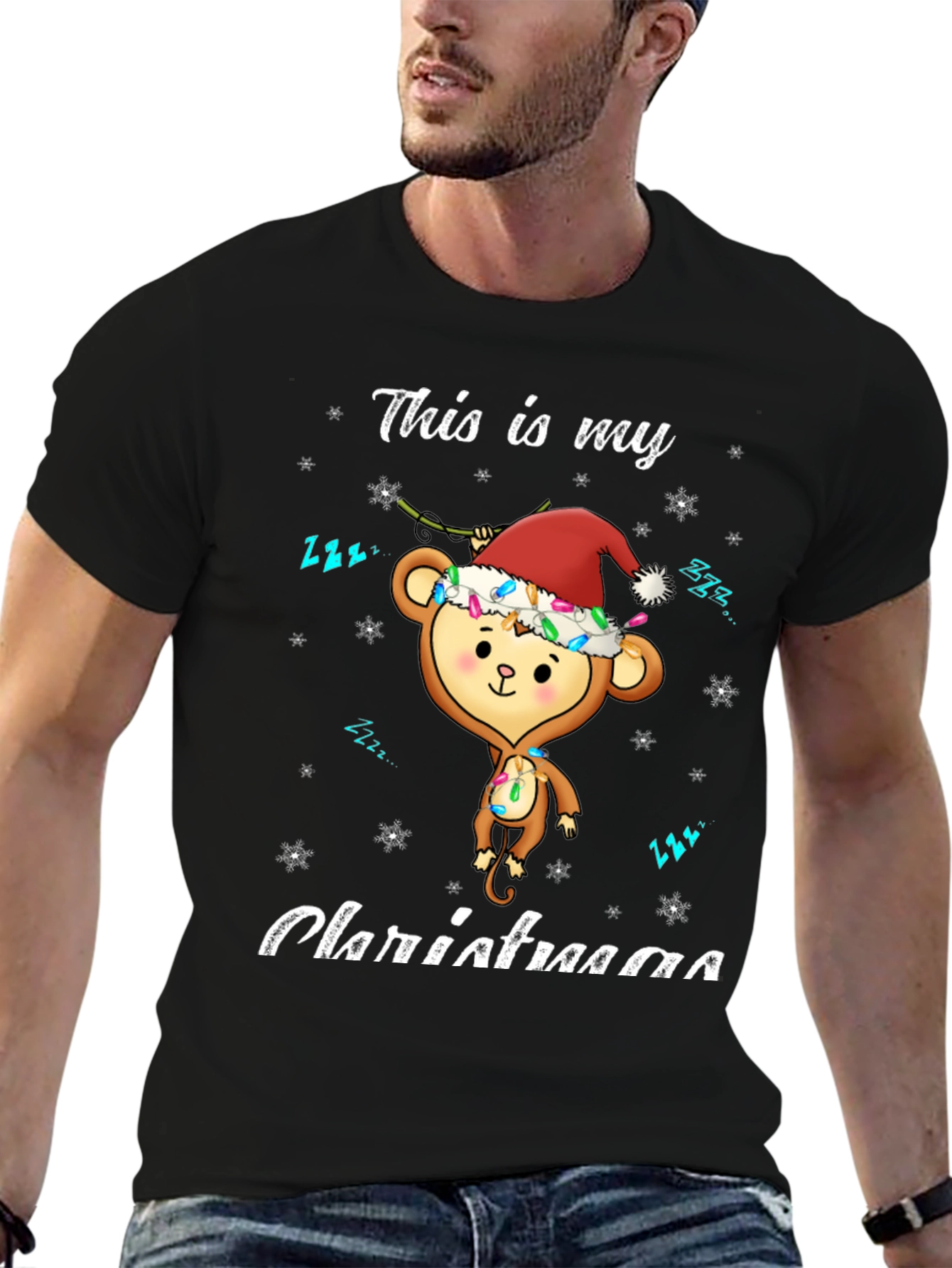 Christmas Monkey Graphic Tee