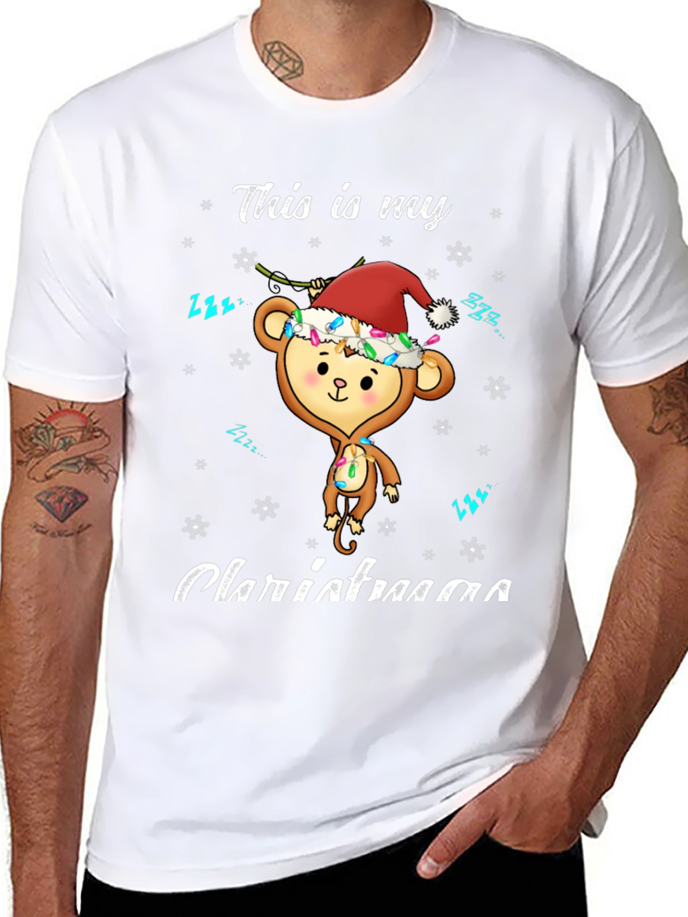 Christmas Monkey Graphic Tee