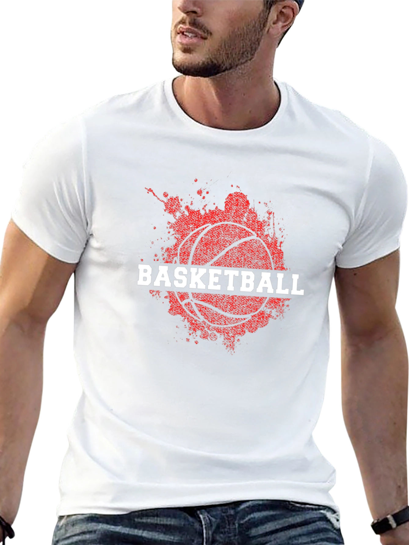 Basketball Graphic Tee - Sporty Black T-Shirt