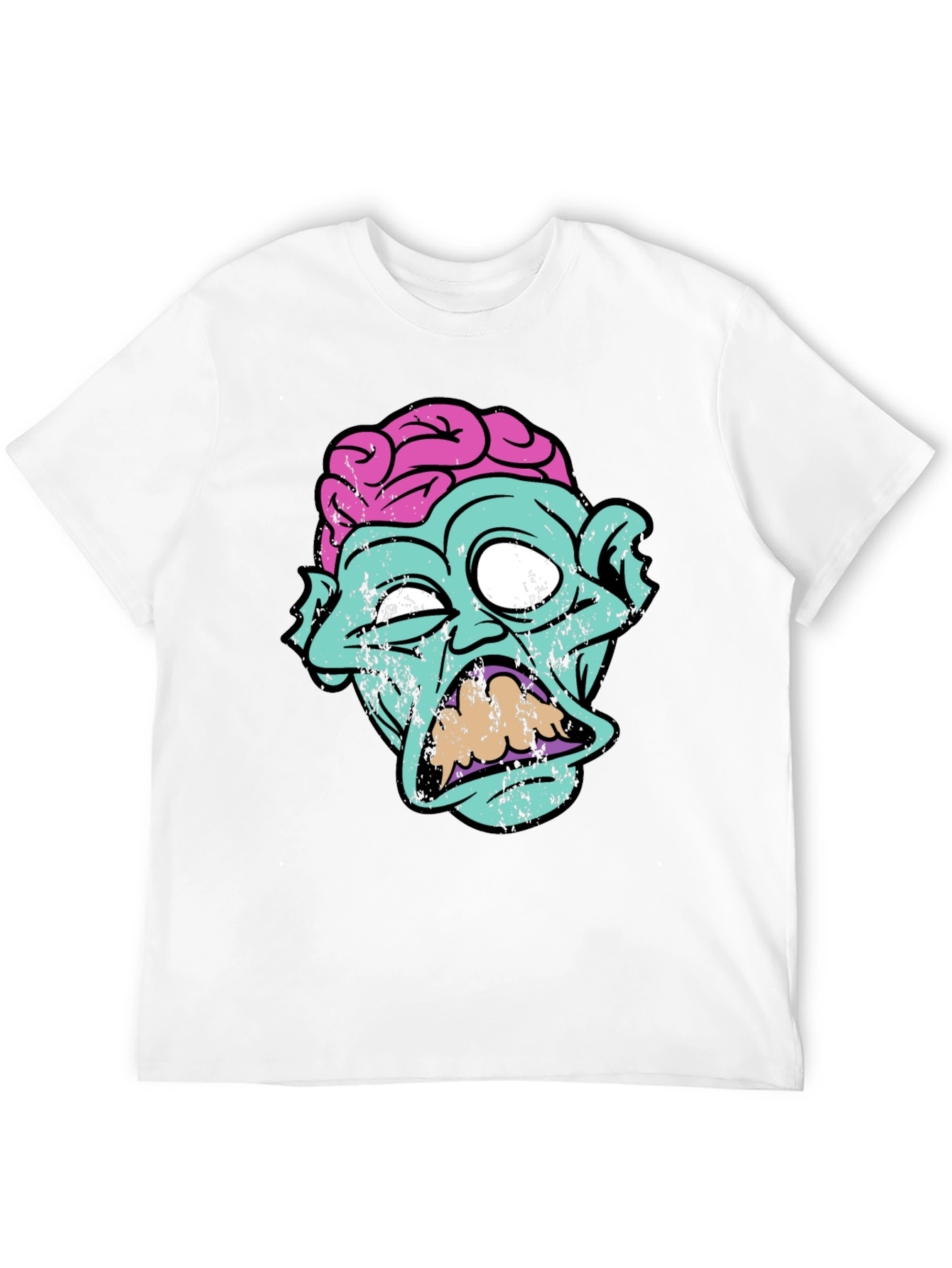 Zombie Brain Graphic Tee - Creepy Cool T-Shirt