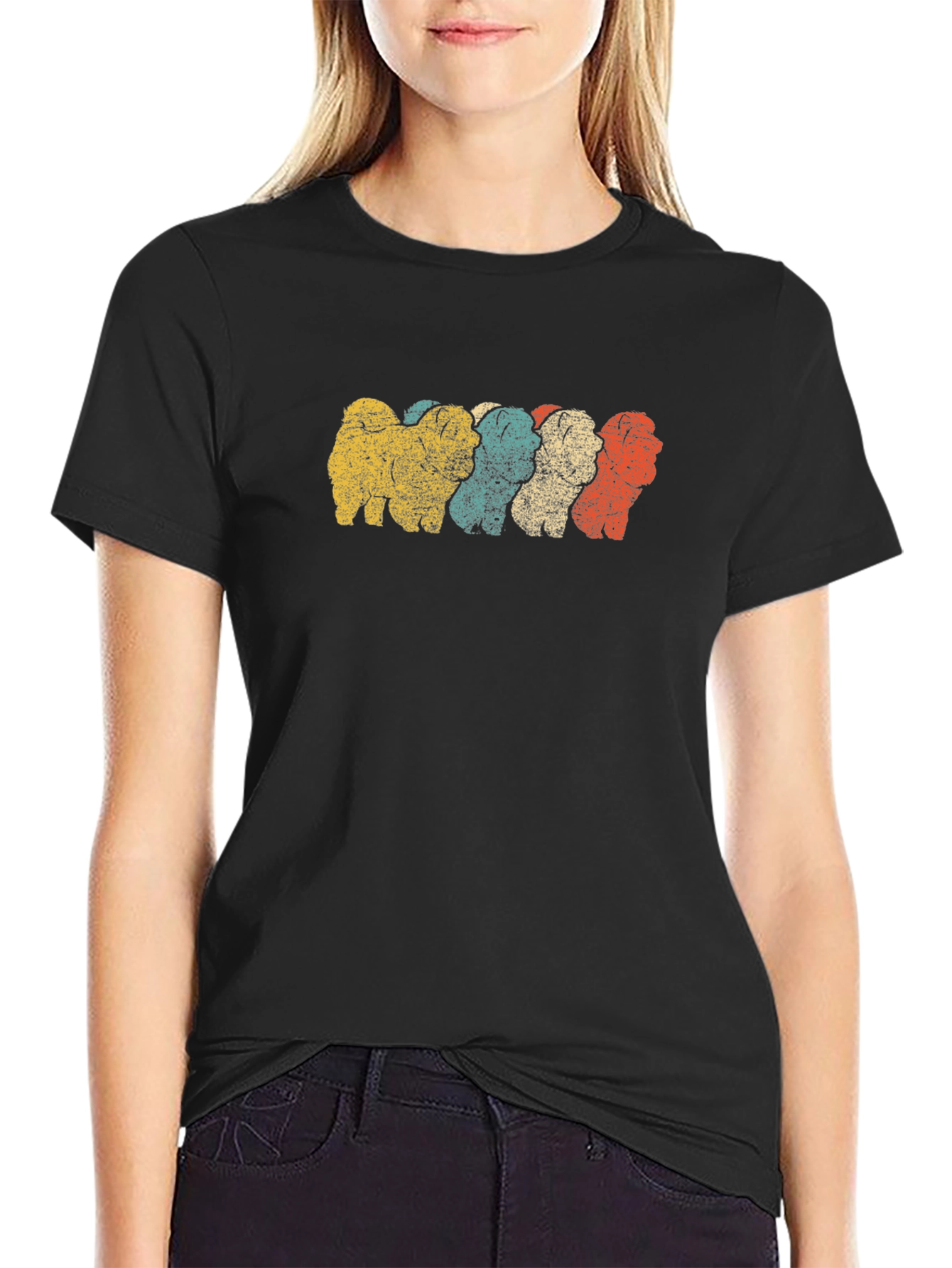 Retro Chow Chow Dog T-Shirt