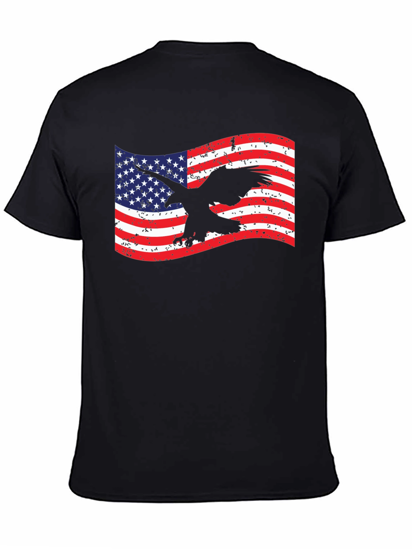 American Flag Eagle Graphic T-Shirt