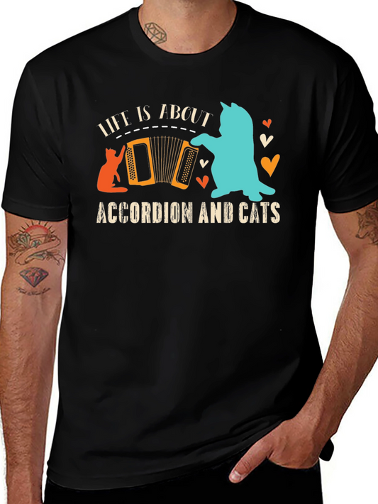 Accordion and Cats T-Shirt