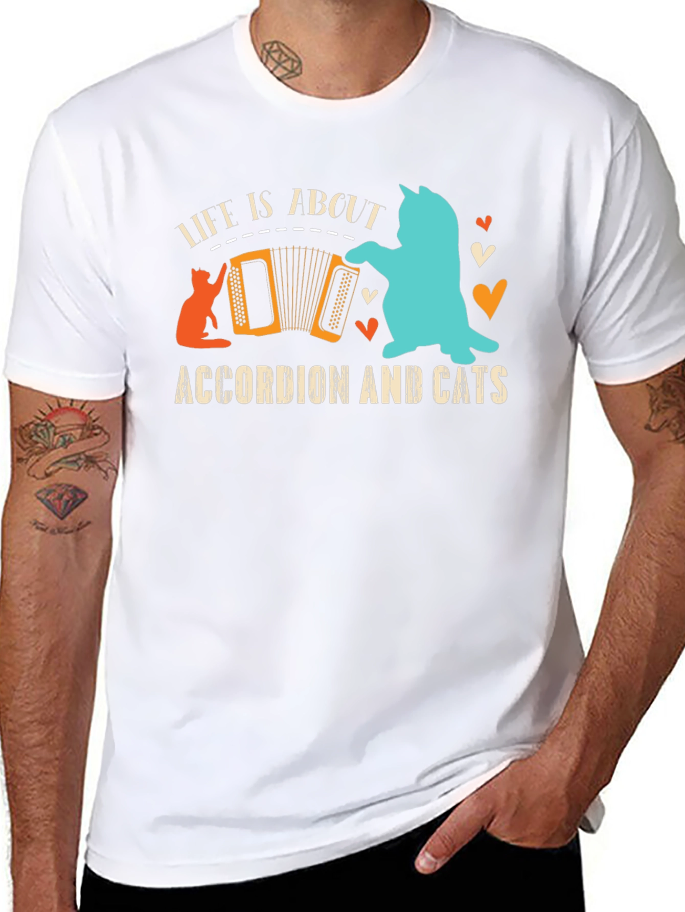 Accordion and Cats T-Shirt
