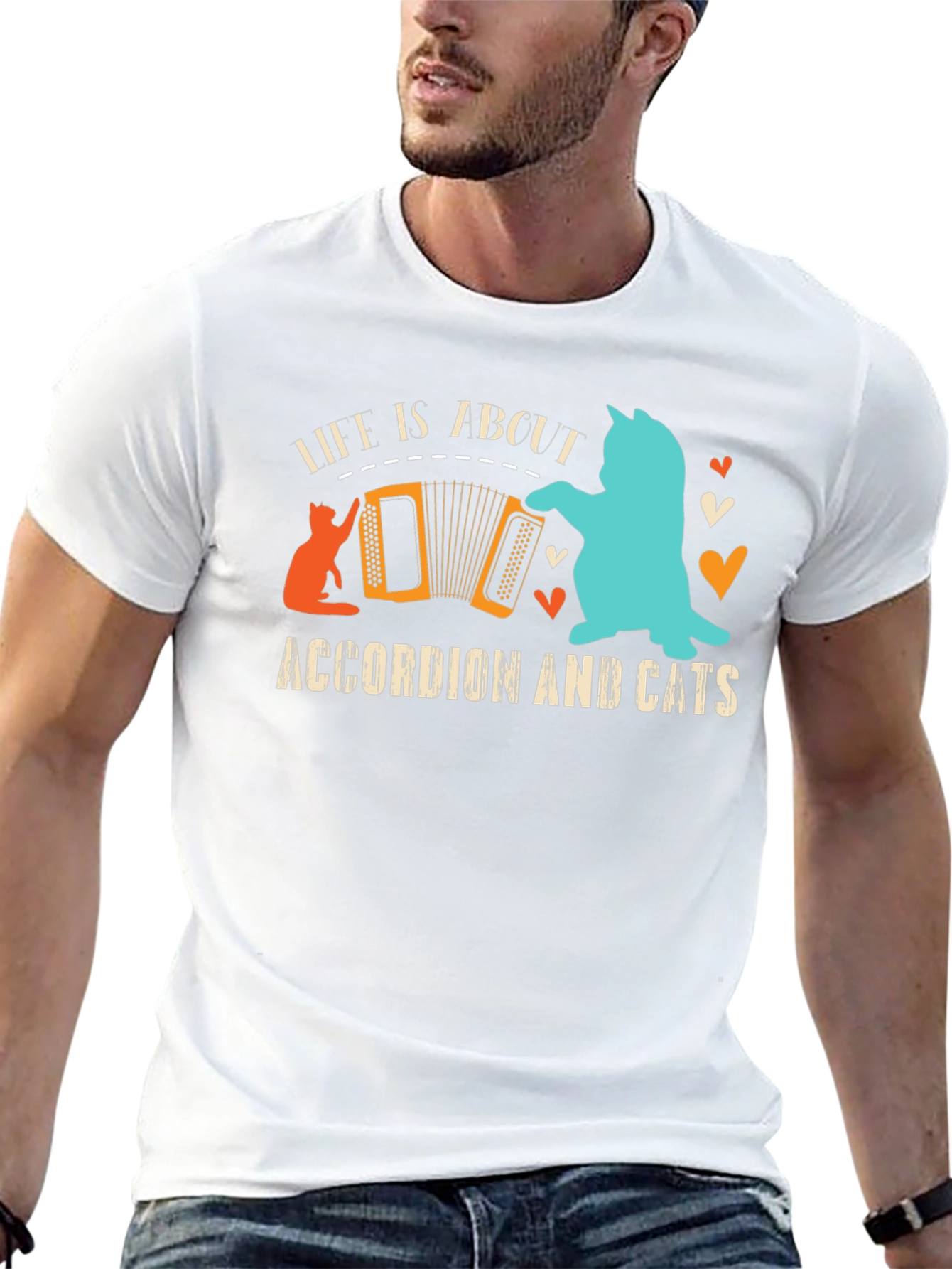 Accordion and Cats T-Shirt