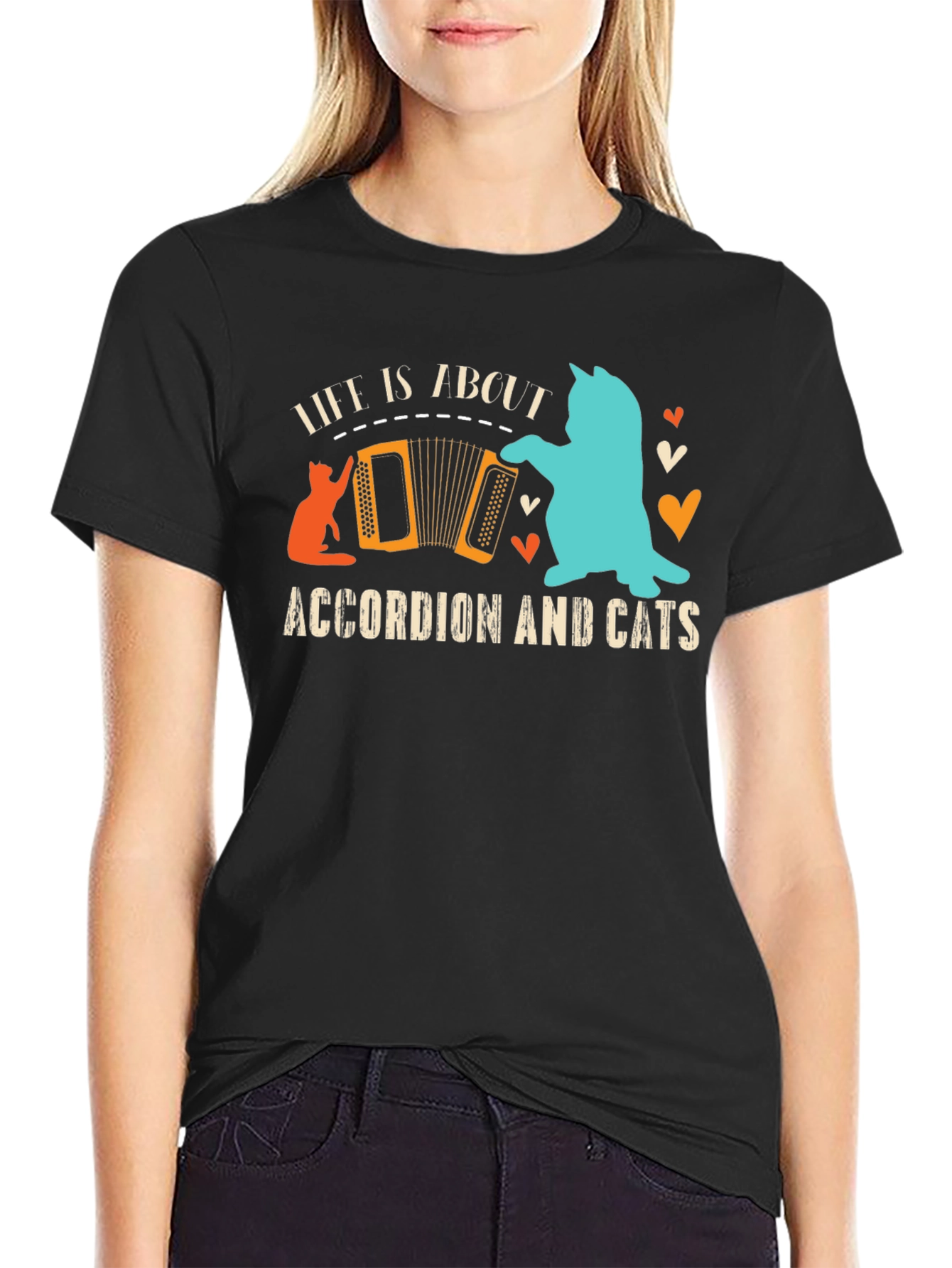 Accordion and Cats T-Shirt