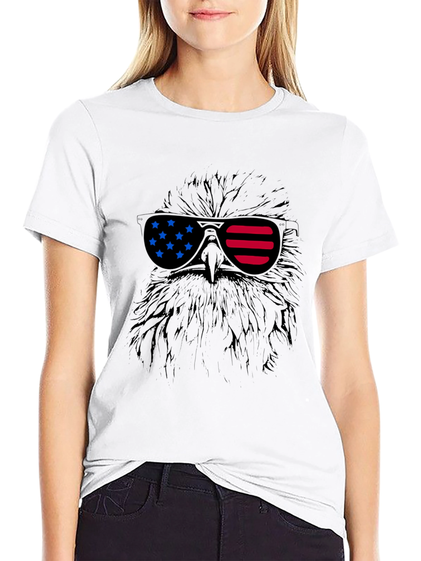 American Eagle Patriotic Sunglasses T-Shirt
